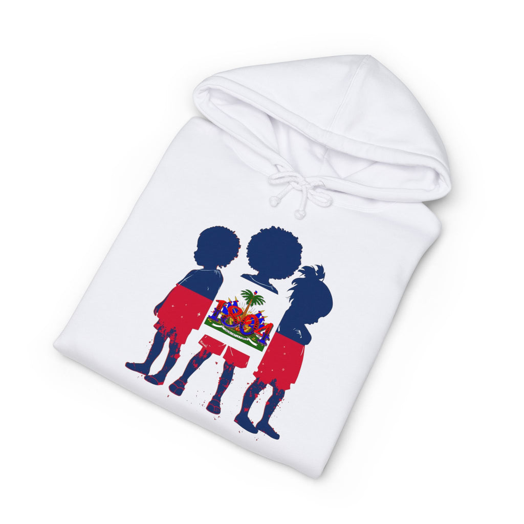 Vi-Hoodie — Haitian Pride Hoodie — Children Silhouette with Flag