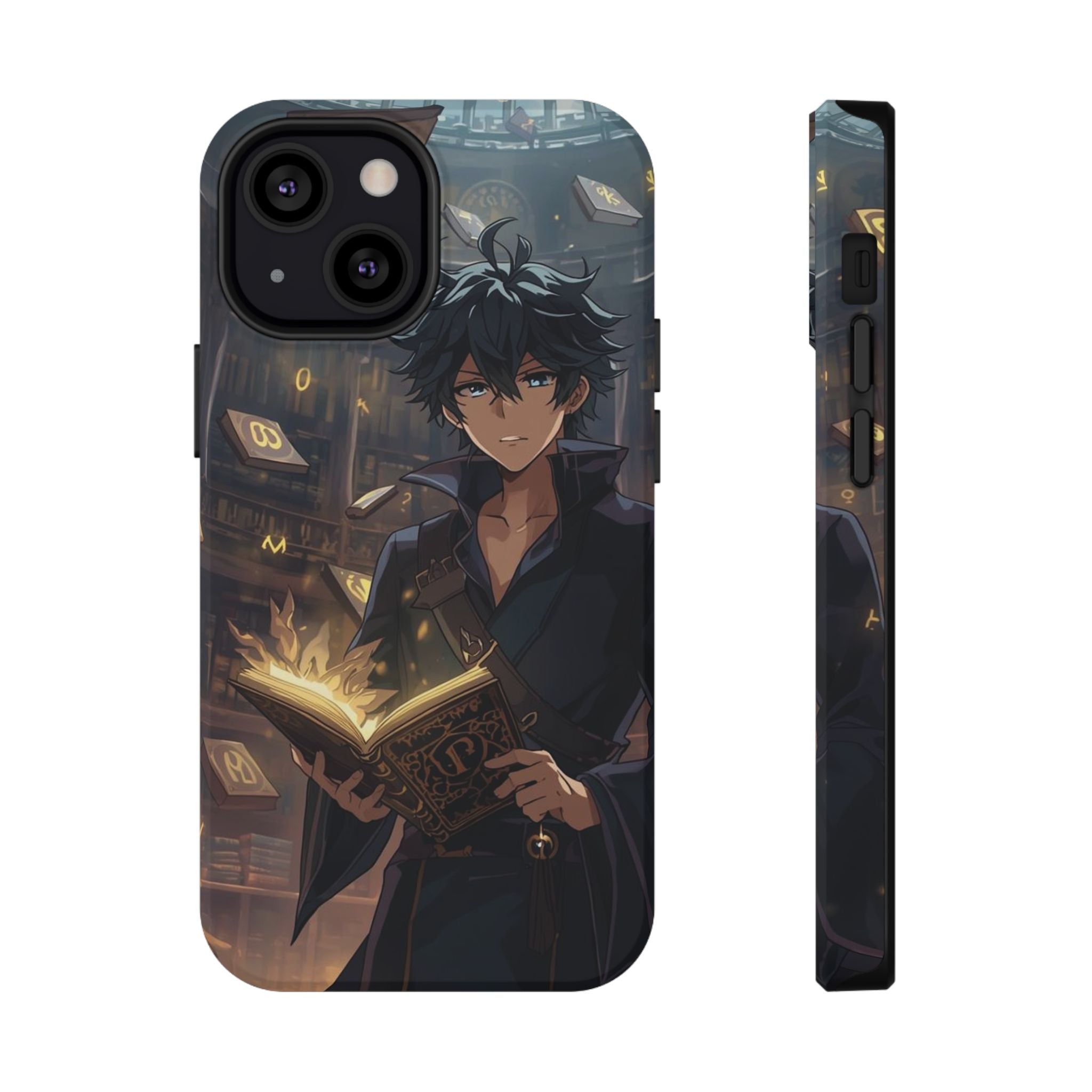 Vi-Anime Mystic Scholar Phone Case — Anime Magic Book Impact-Resistant Case
