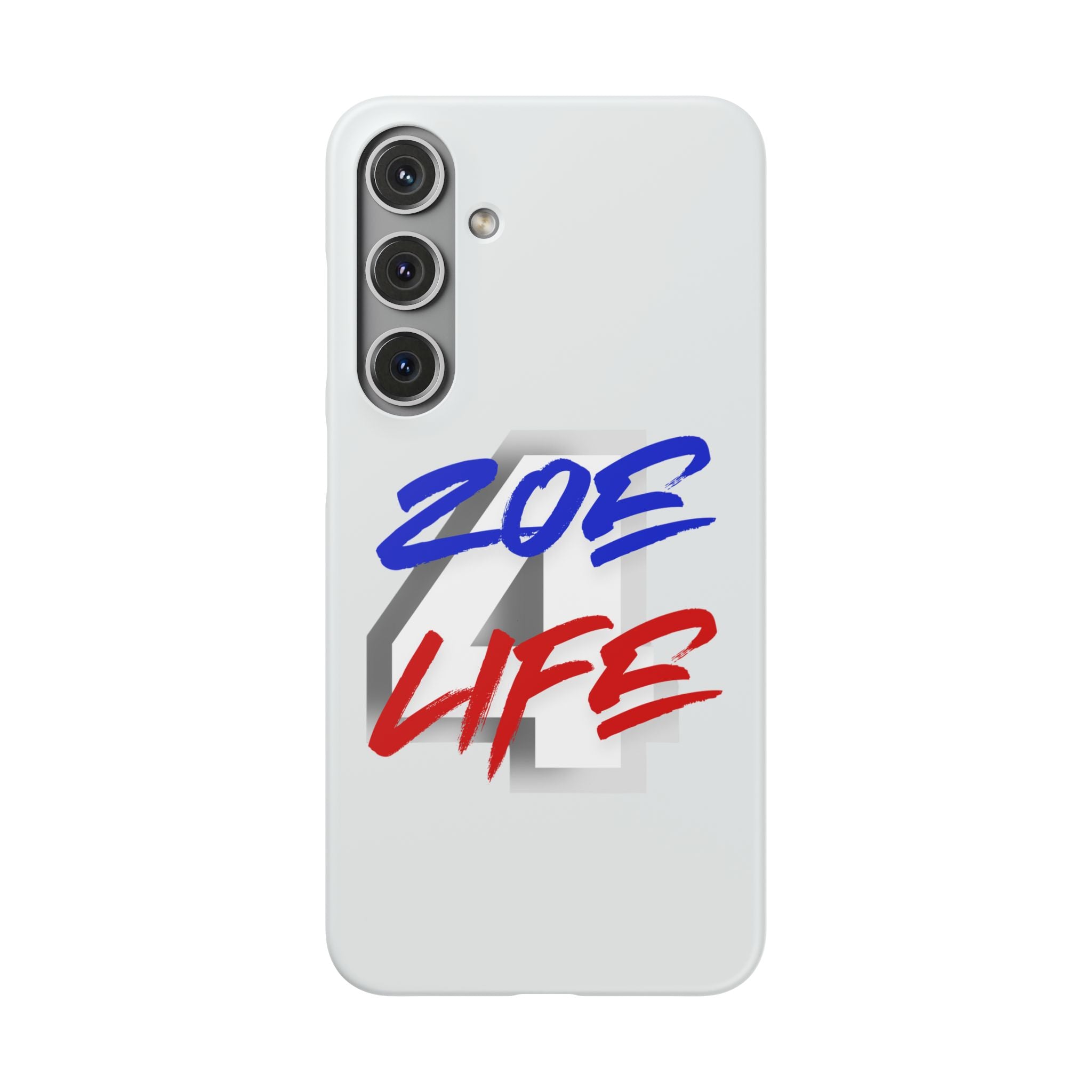 Zoe Life Phone Case - Bold Script Number 4 Snap Case