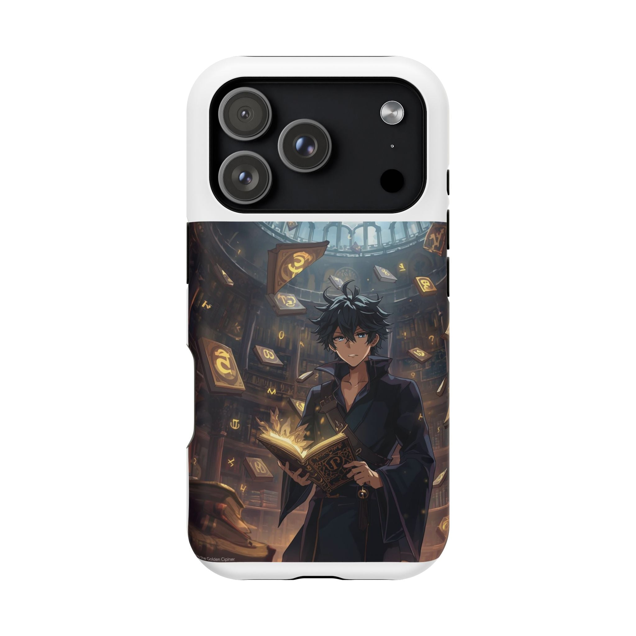 Vi-Anime Mystic Scholar Phone Case — Anime Magic Book Impact-Resistant Case