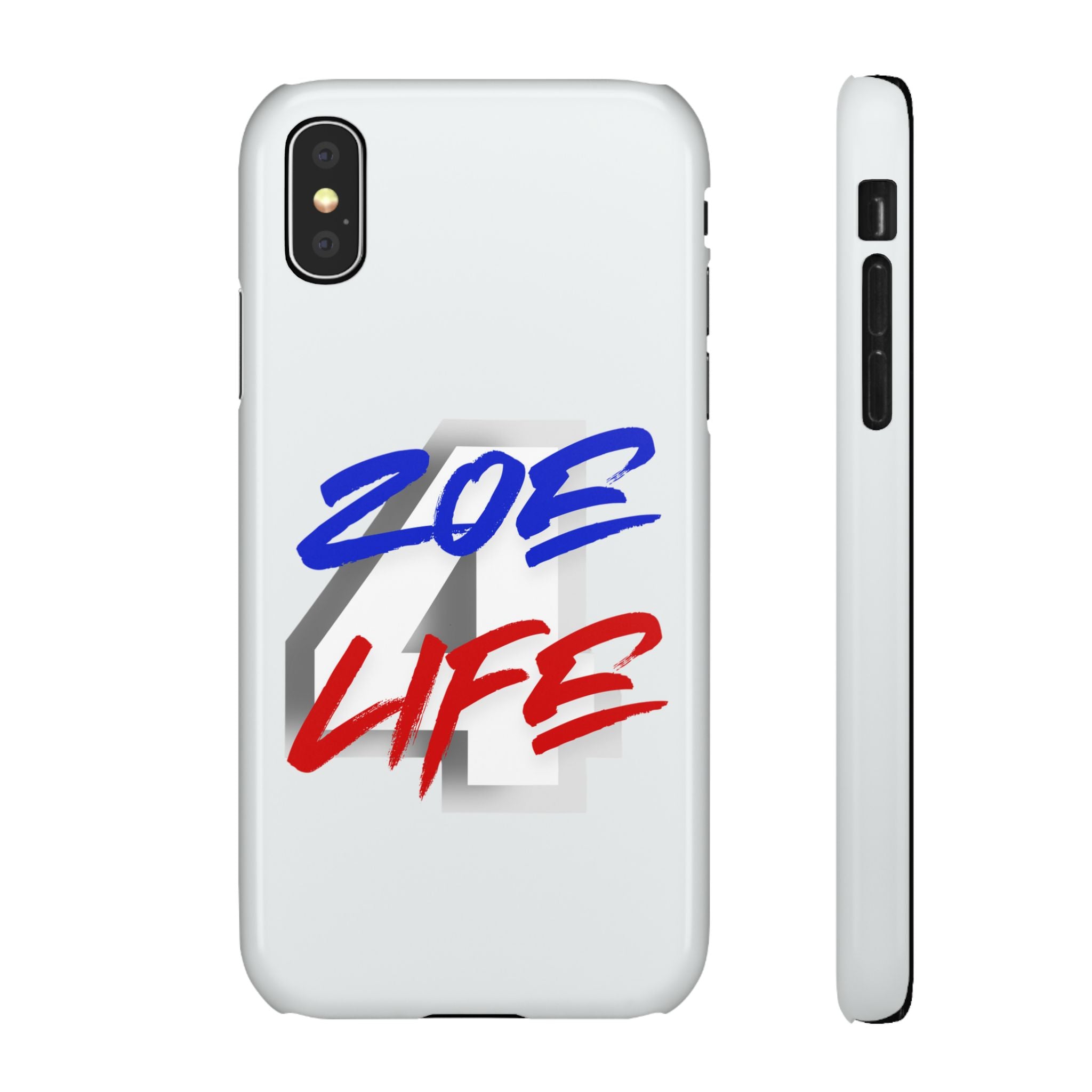 Zoe Life Phone Case - Bold Script Number 4 Snap Case