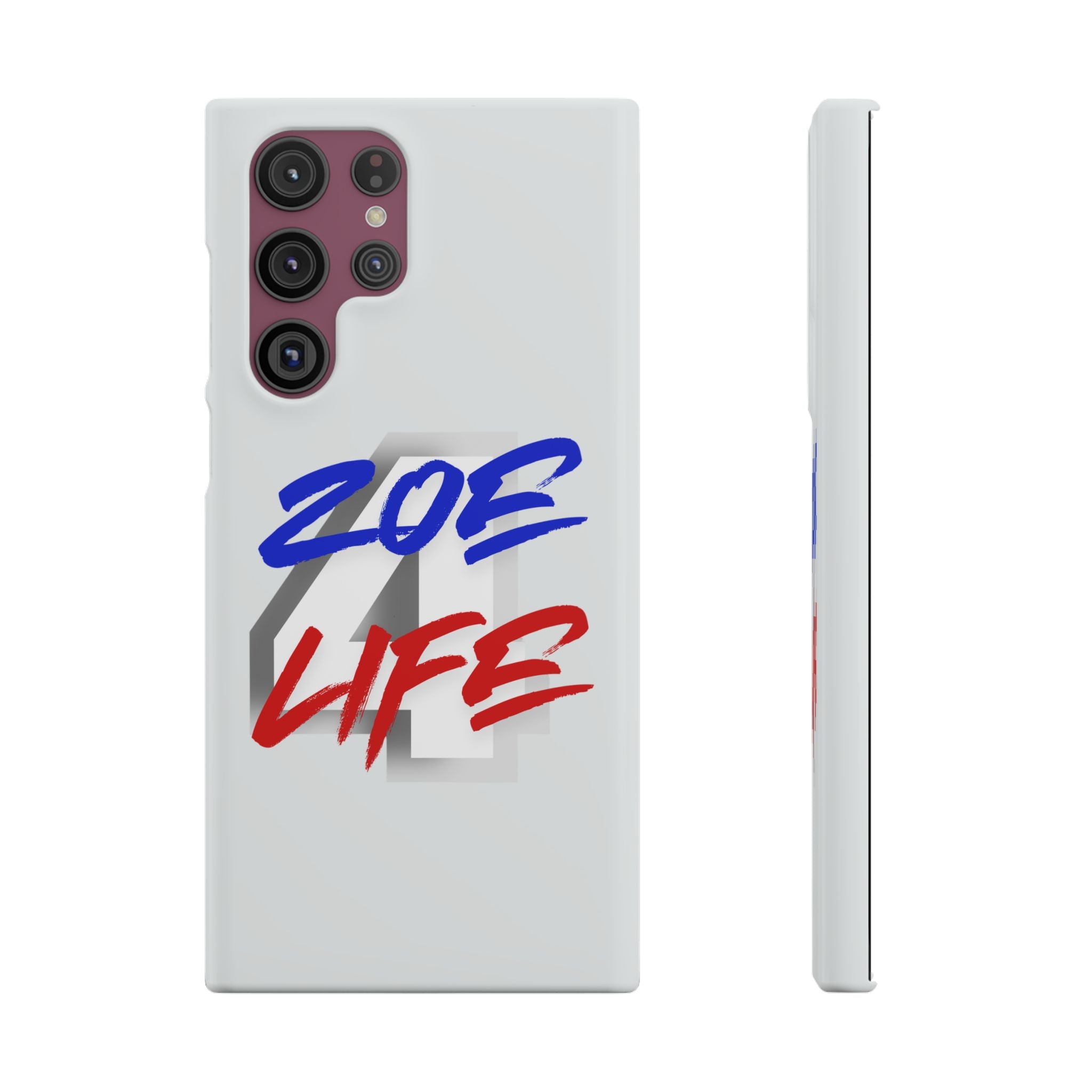 Zoe Life Phone Case - Bold Script Number 4 Snap Case