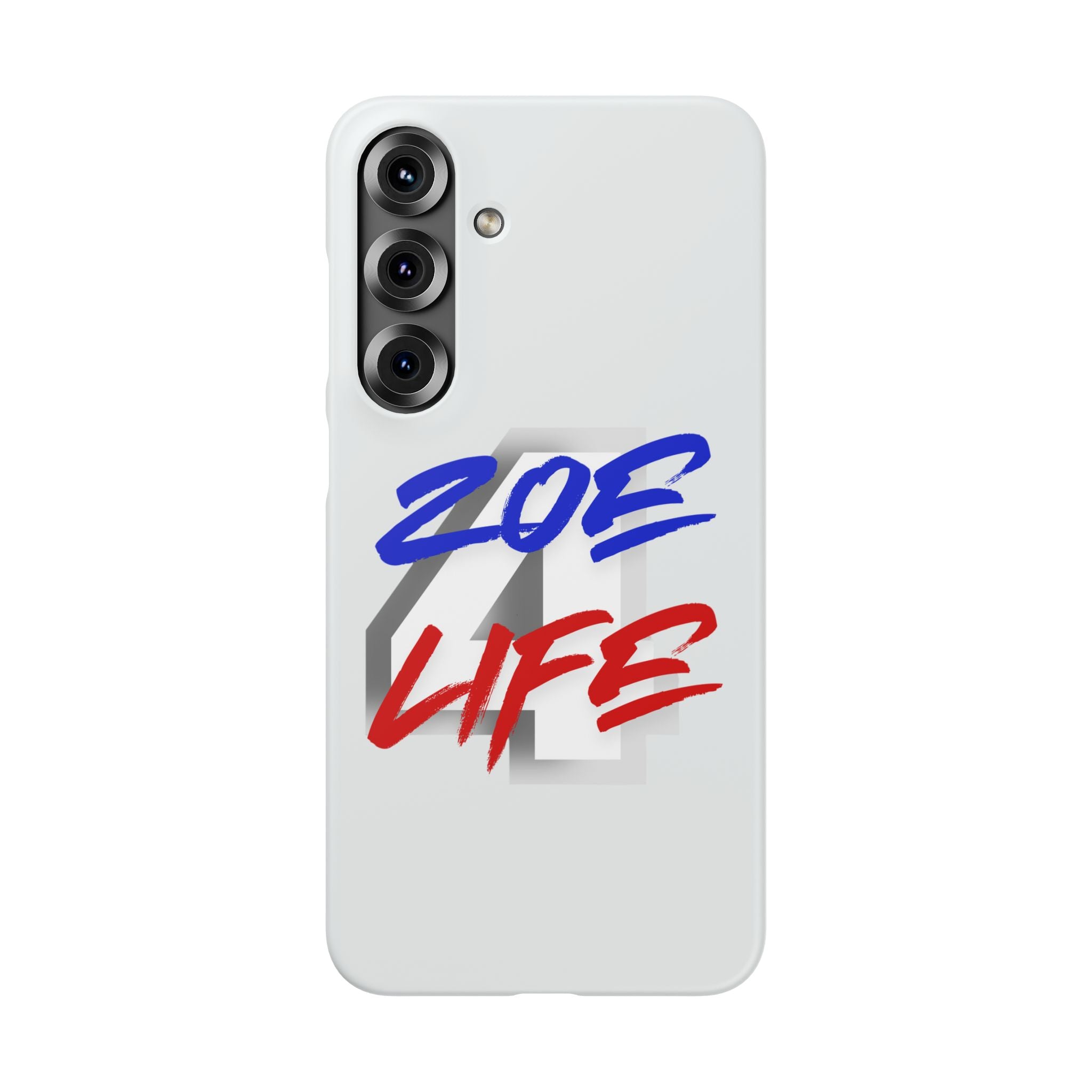 Zoe Life Phone Case - Bold Script Number 4 Snap Case