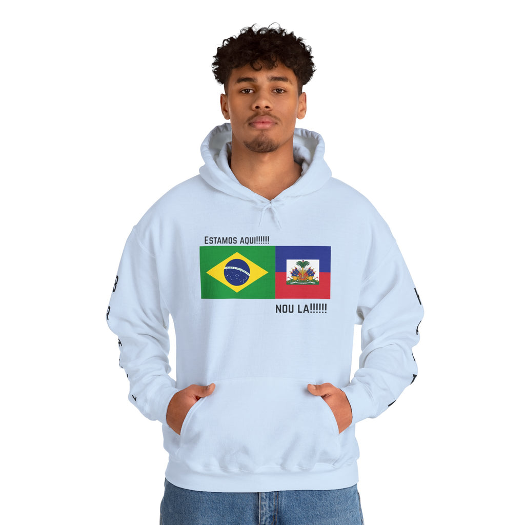 Vi-Hoodie Haiti Brazil Flag Hoodie — "Estamos Aqui!!! Nou La!!!!!"