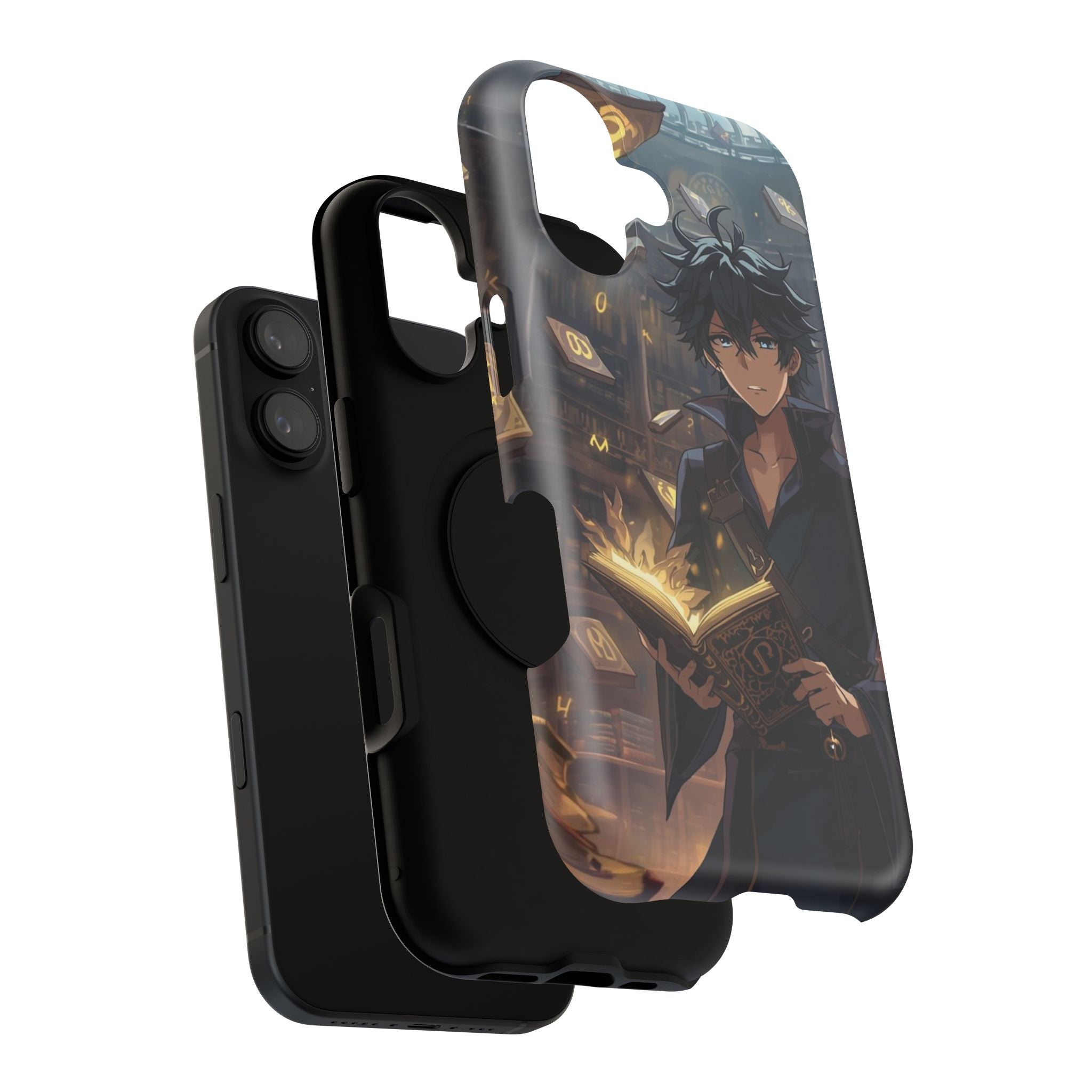 Vi-Anime Mystic Scholar Phone Case — Anime Magic Book Impact-Resistant Case