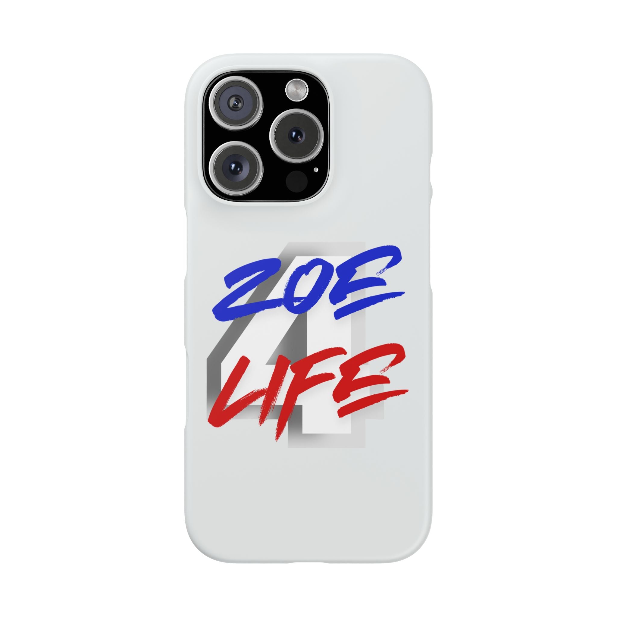 Zoe Life Phone Case - Bold Script Number 4 Snap Case