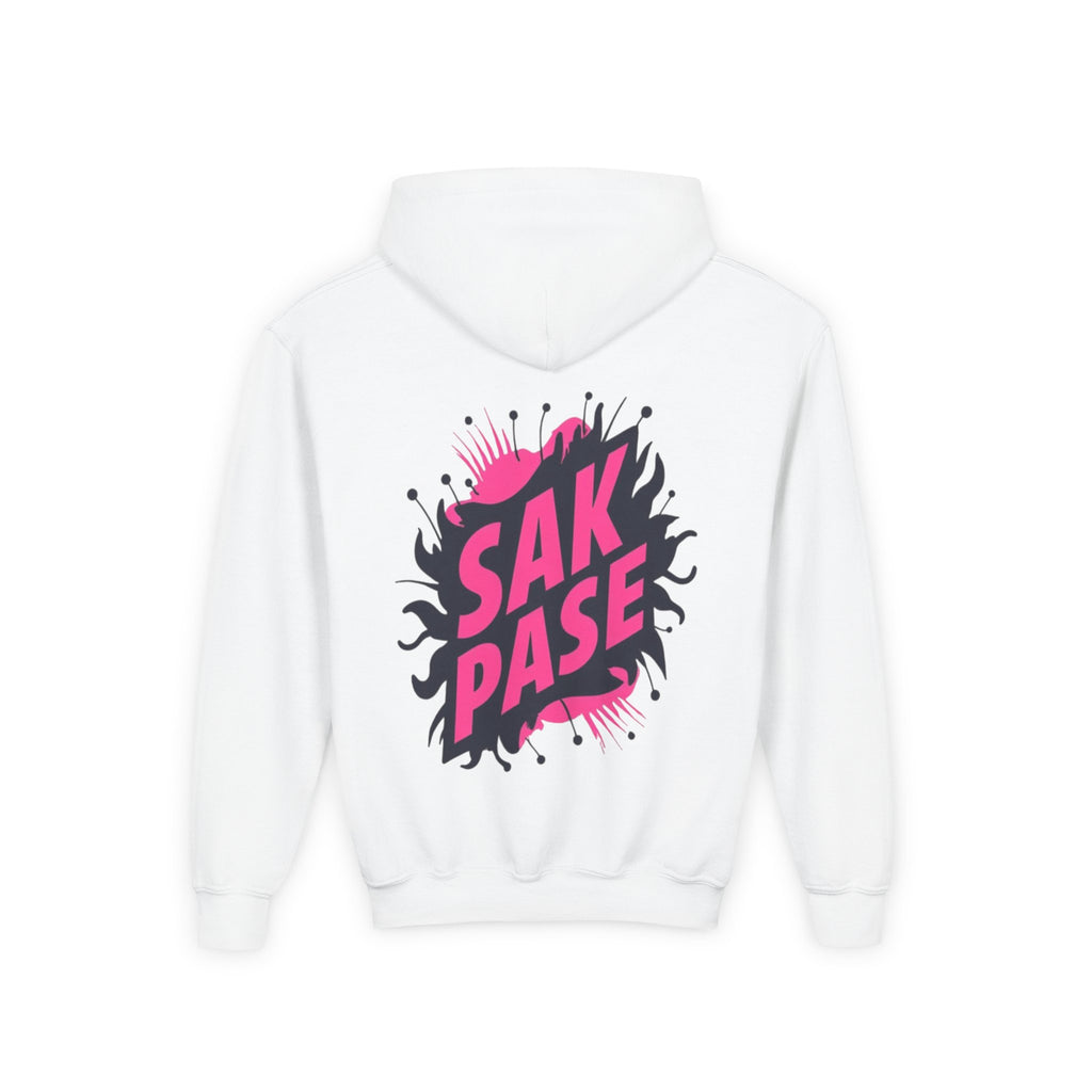 Little Vi Vi-Hoodie — Pink “SAK PASE” Creole Splash Graphic