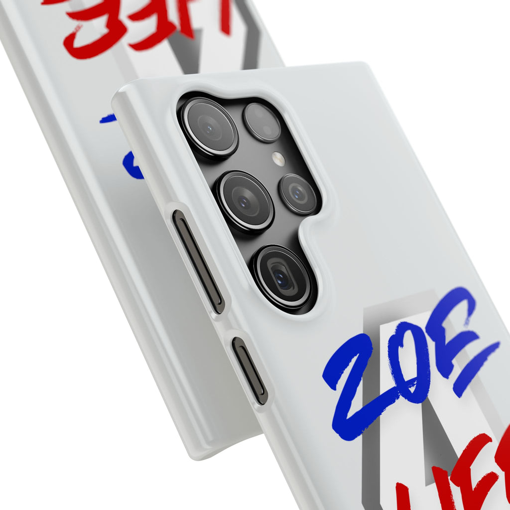 Zoe Life Phone Case - Bold Script Number 4 Snap Case