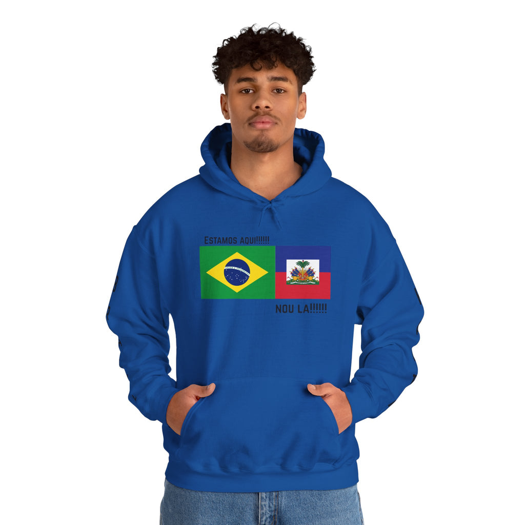 Vi-Hoodie Haiti Brazil Flag Hoodie — "Estamos Aqui!!! Nou La!!!!!"