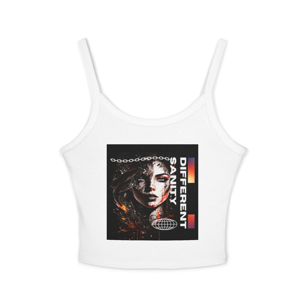 Women's Cropped Vi-Tank -  Women's Spaghetti Strap Tank Top