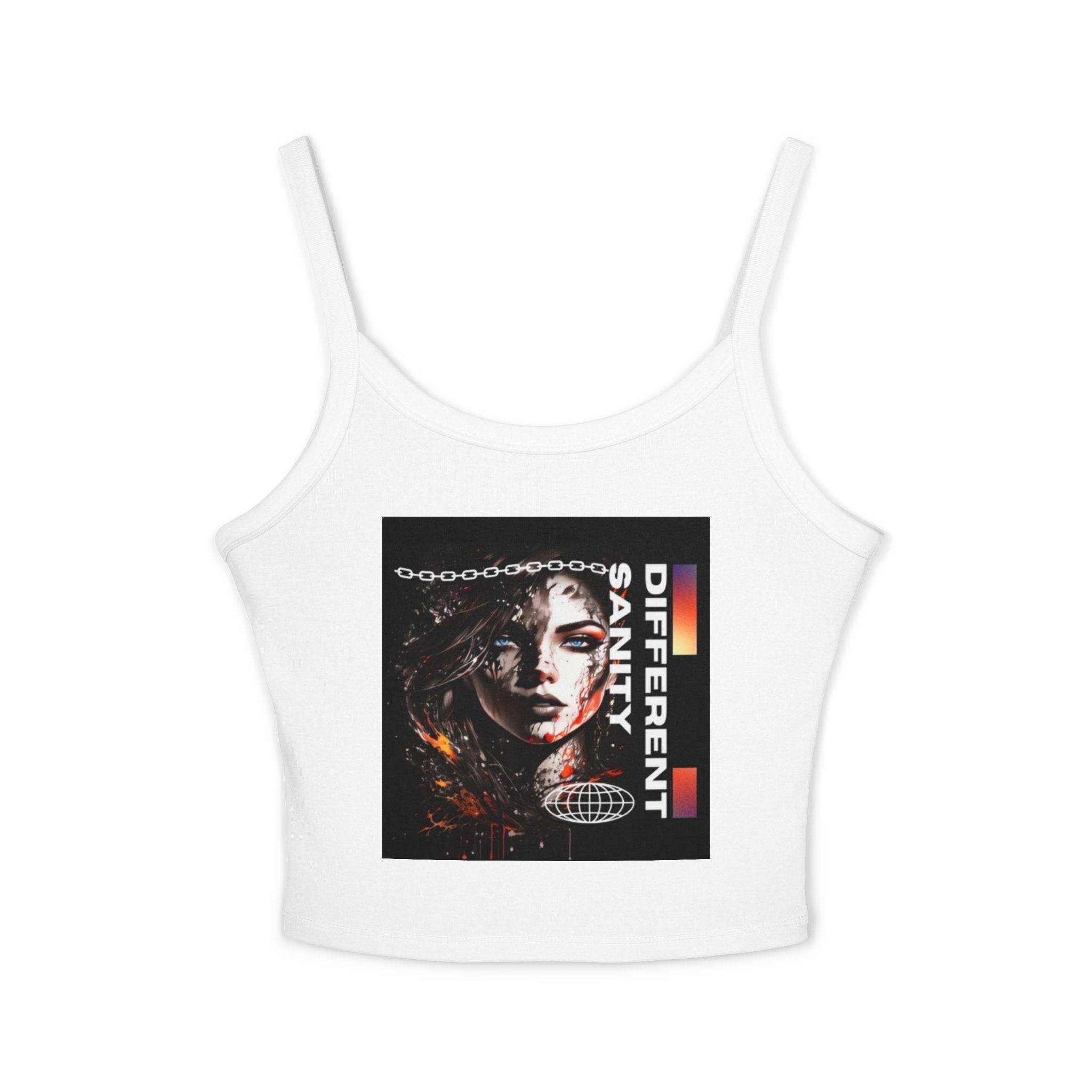 Women's Cropped Vi-Tank -  Women's Spaghetti Strap Tank Top