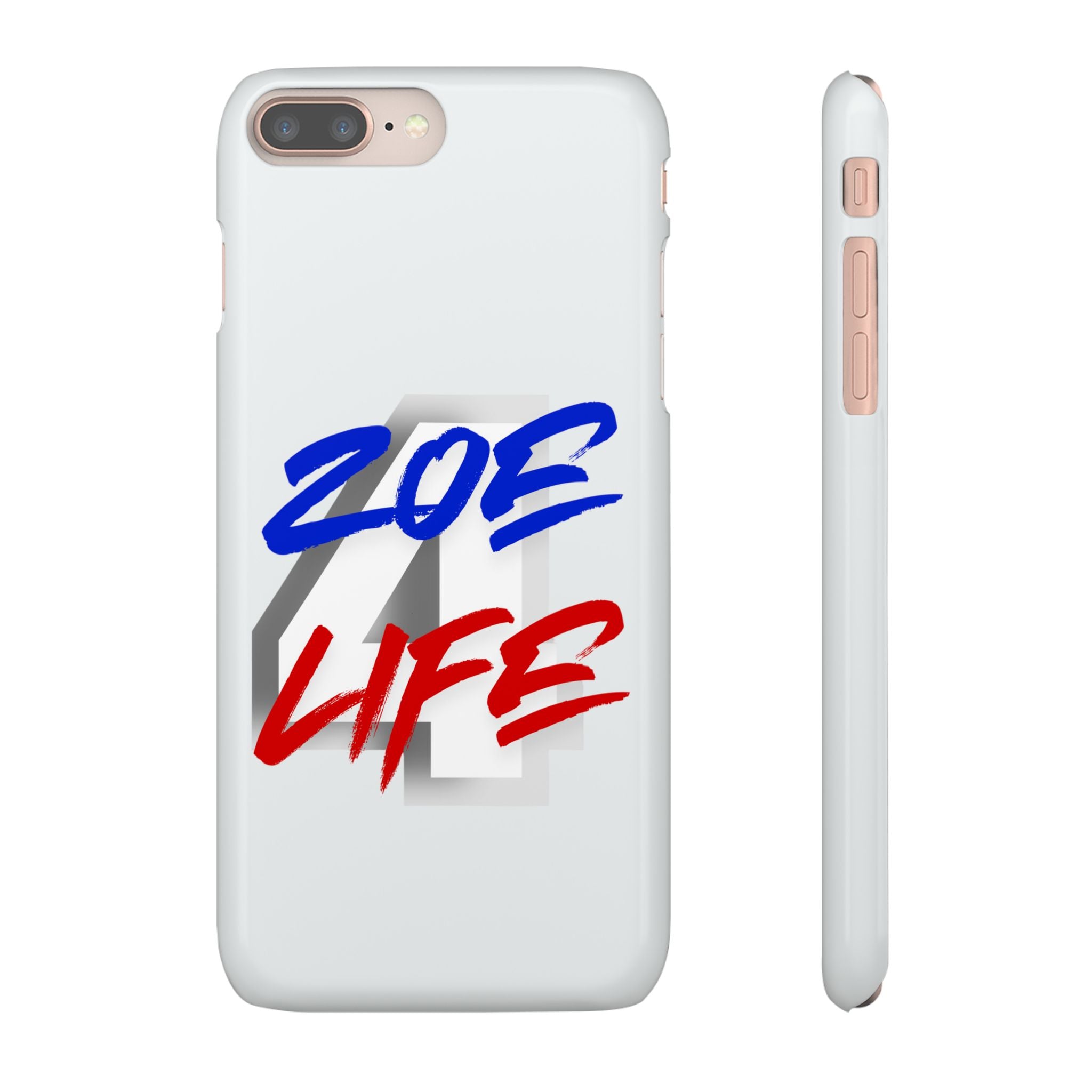 Zoe Life Phone Case - Bold Script Number 4 Snap Case