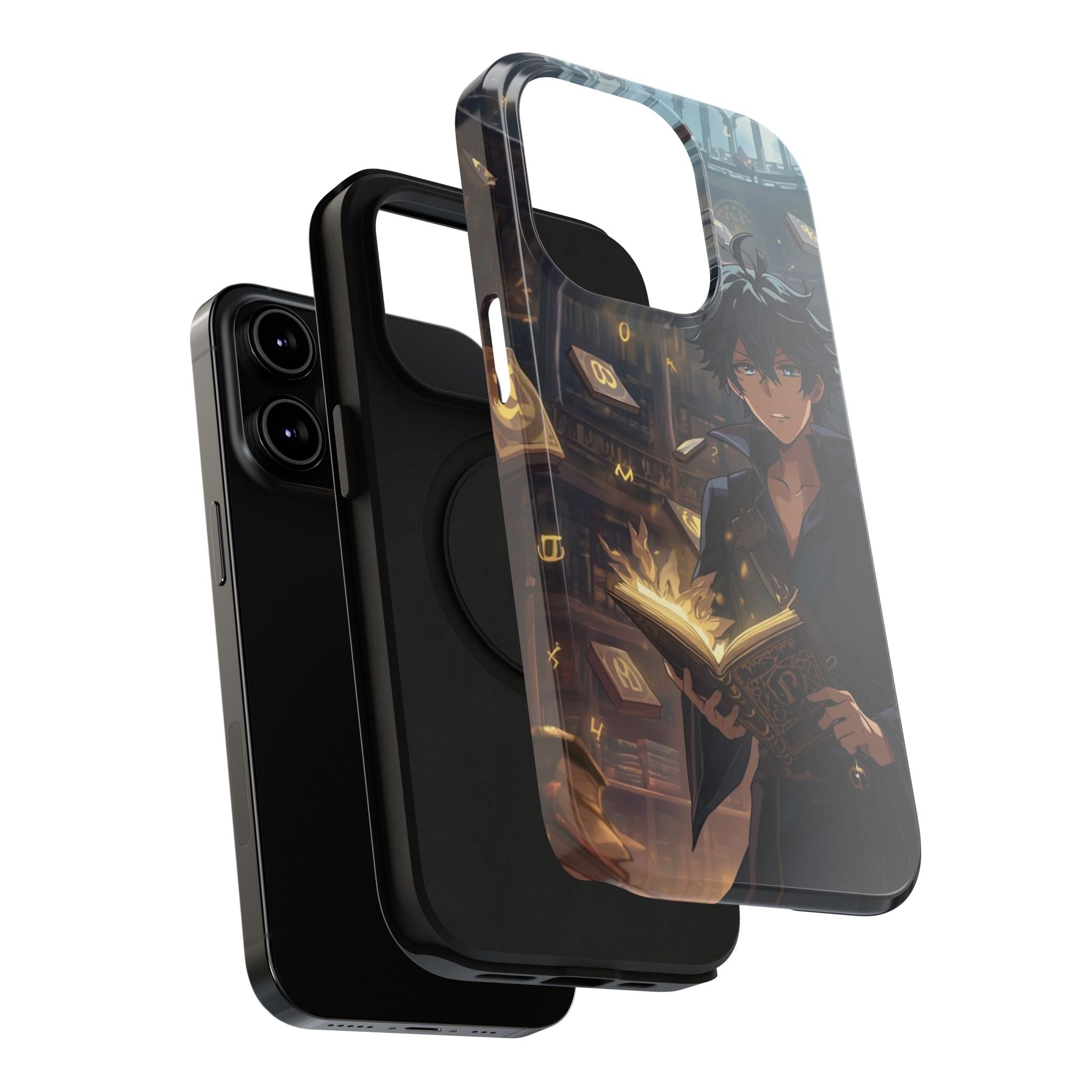Vi-Anime Mystic Scholar Phone Case — Anime Magic Book Impact-Resistant Case