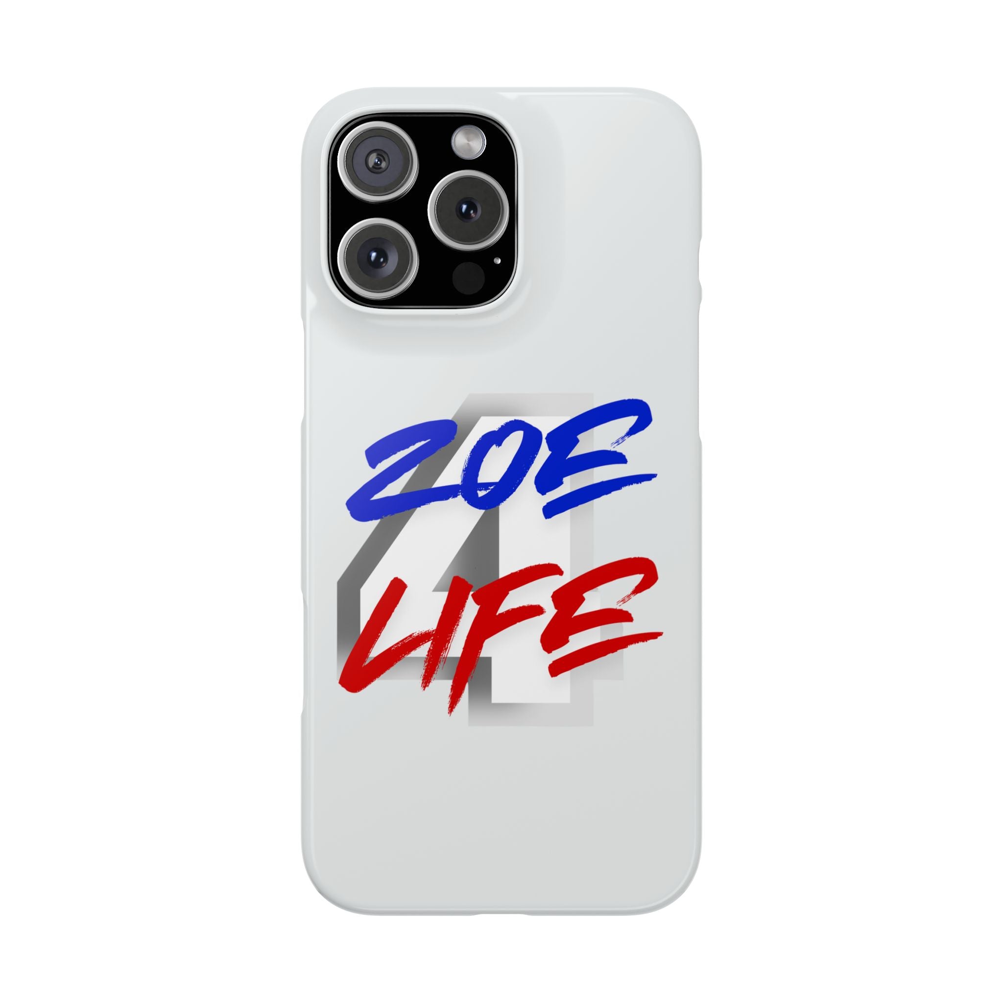 Zoe Life Phone Case - Bold Script Number 4 Snap Case