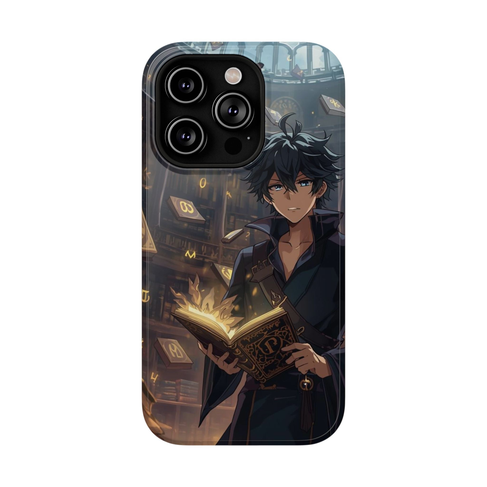 Vi-Anime Mystic Scholar Phone Case — Anime Magic Book Impact-Resistant Case
