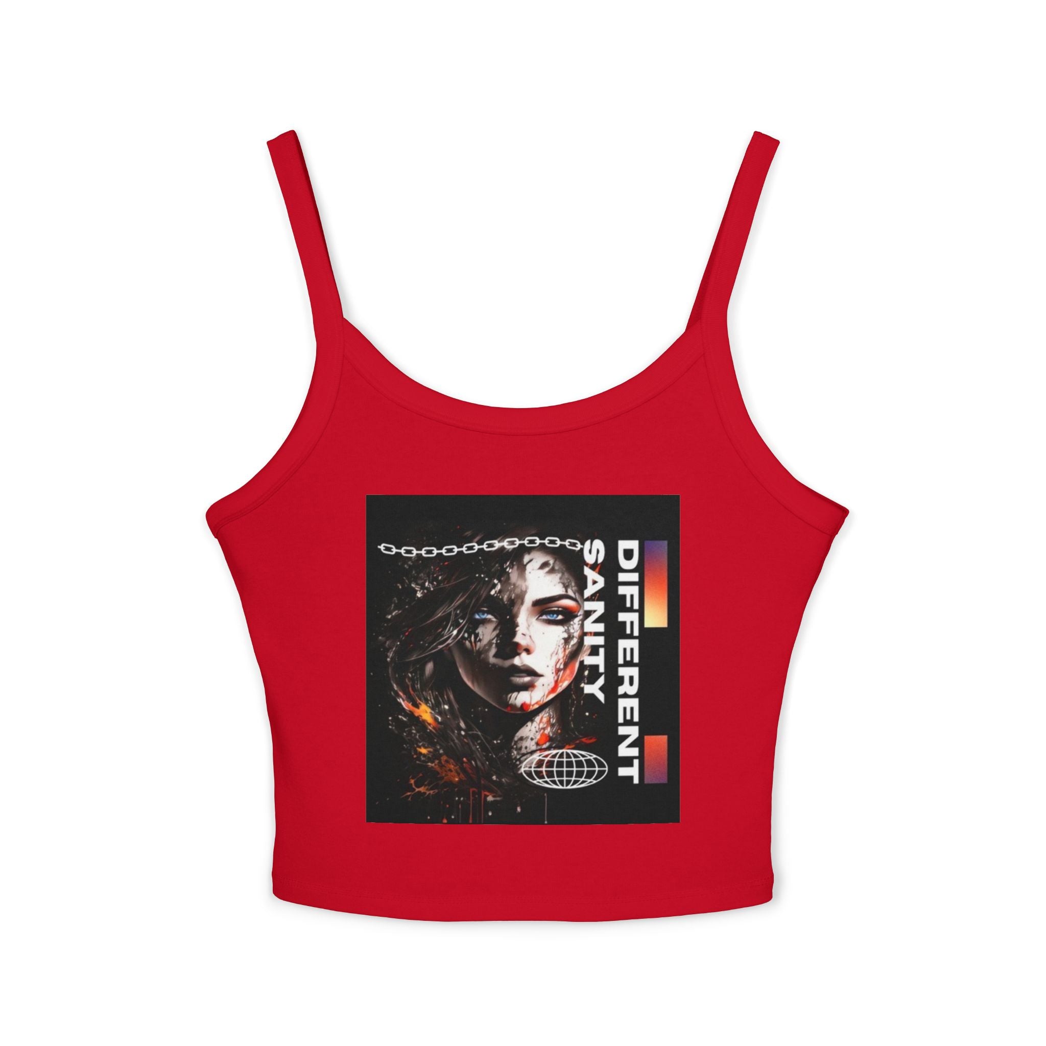 Women's Cropped Vi-Tank -  Women's Spaghetti Strap Tank Top