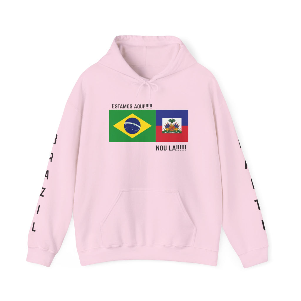 Vi-Hoodie Haiti Brazil Flag Hoodie — "Estamos Aqui!!! Nou La!!!!!"