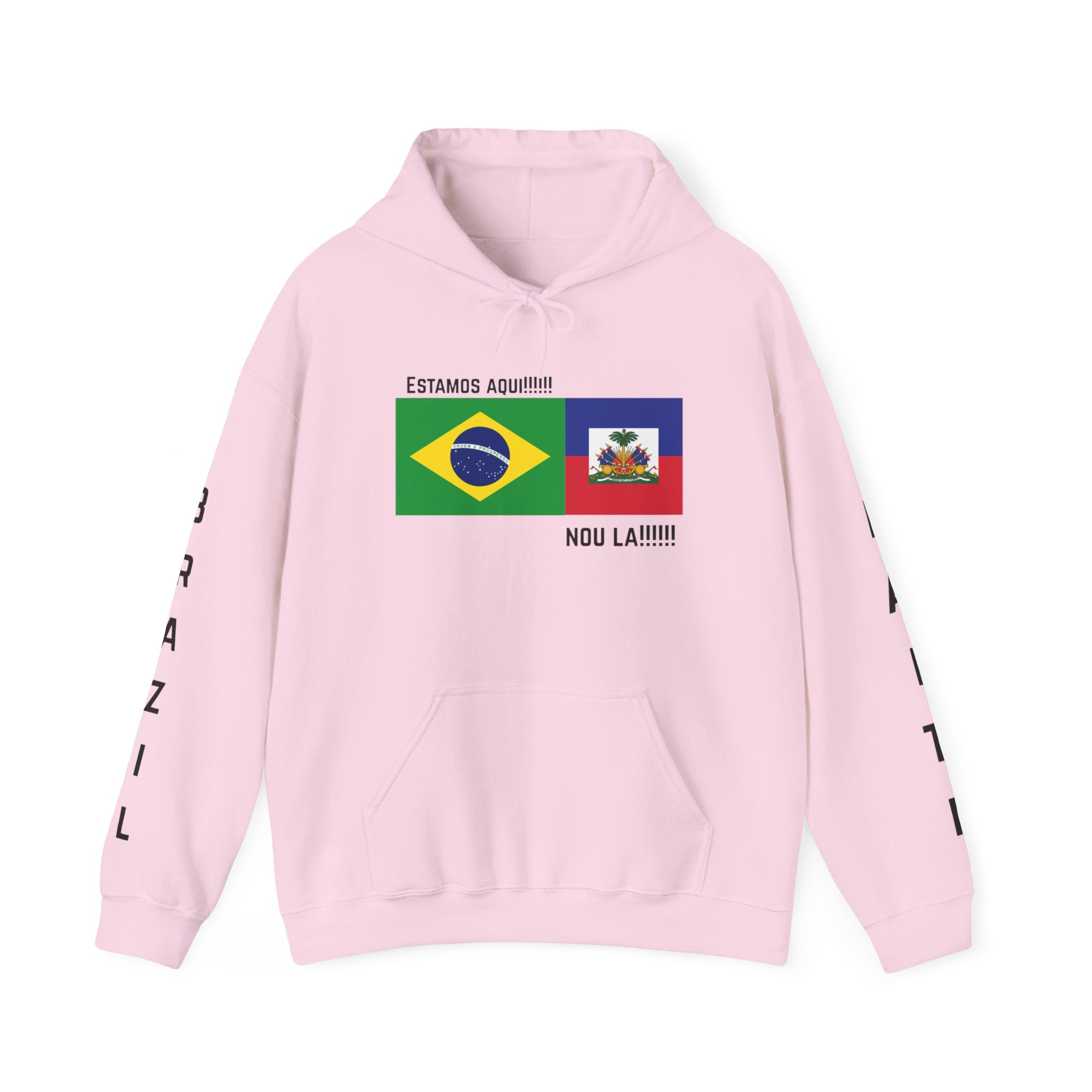 Vi-Hoodie Haiti Brazil Flag Hoodie — "Estamos Aqui!!! Nou La!!!!!"