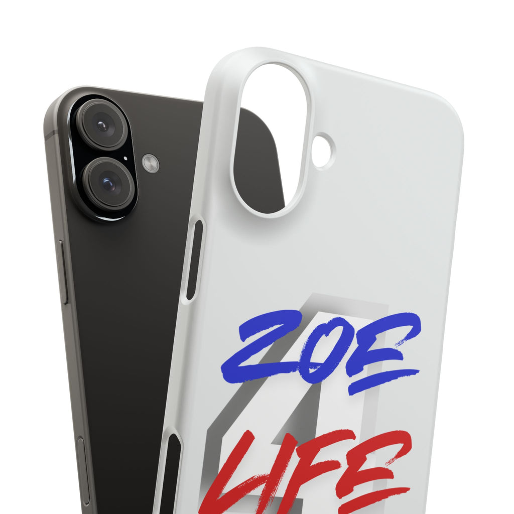 Zoe Life Phone Case - Bold Script Number 4 Snap Case