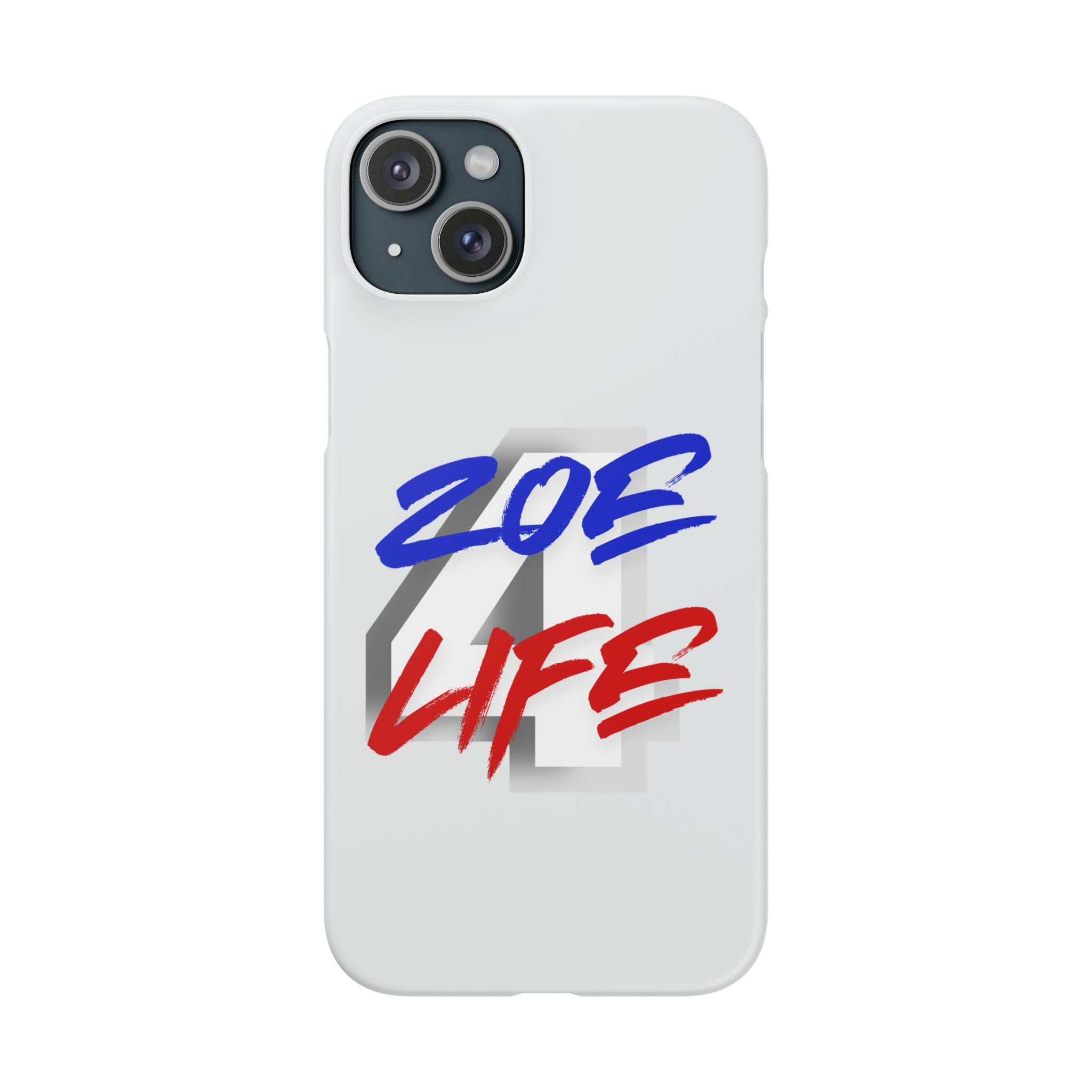 Zoe Life Phone Case - Bold Script Number 4 Snap Case