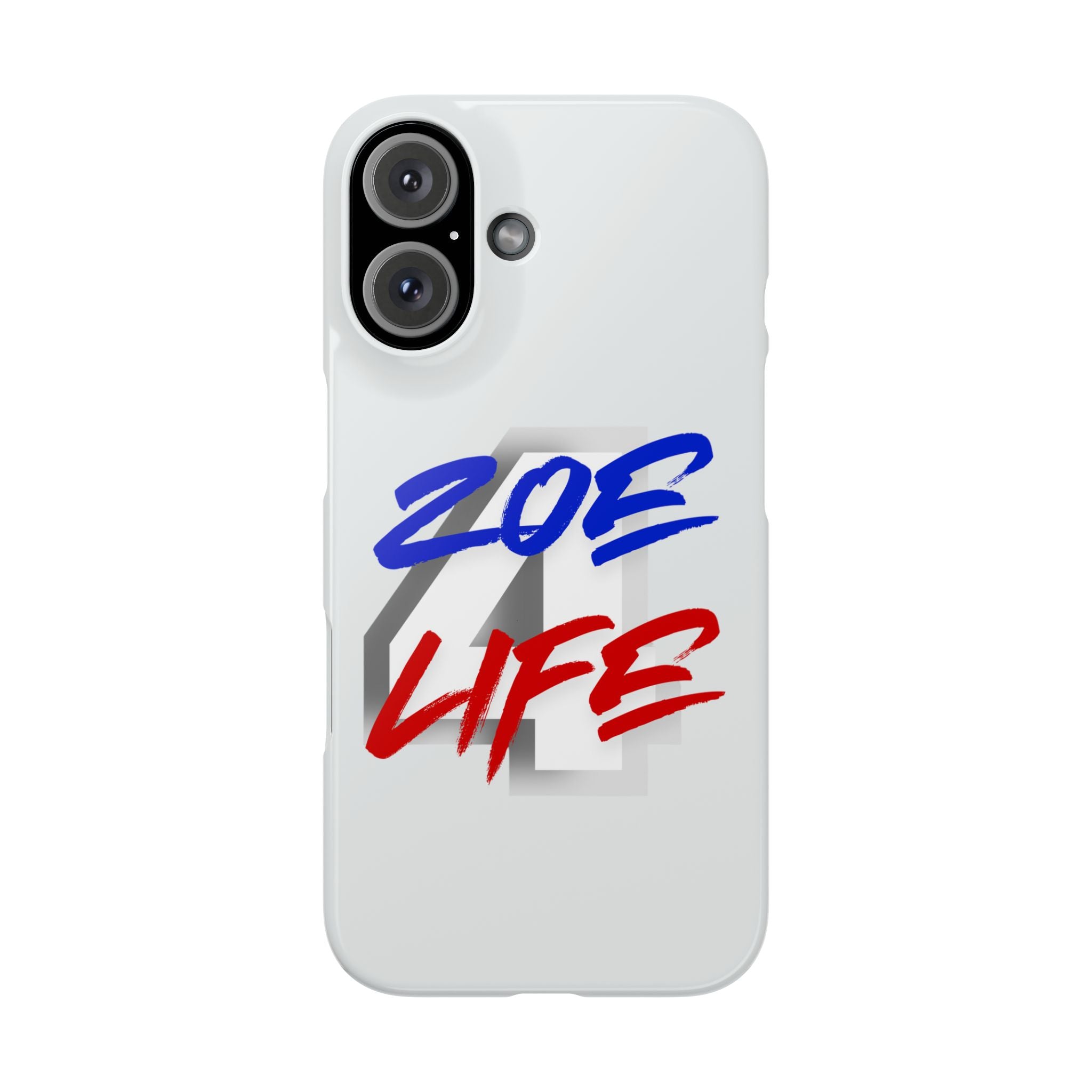 Zoe Life Phone Case - Bold Script Number 4 Snap Case