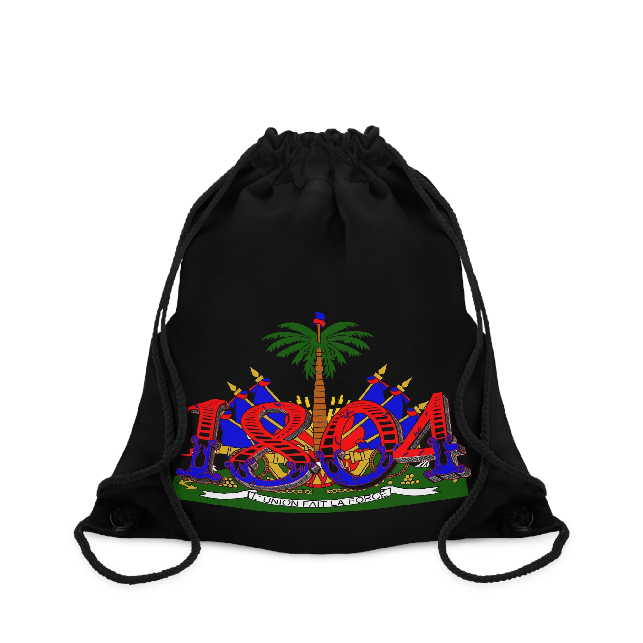 1804 Haiti Crest Drawstring Bag — Haitian Heritage Gym Sack