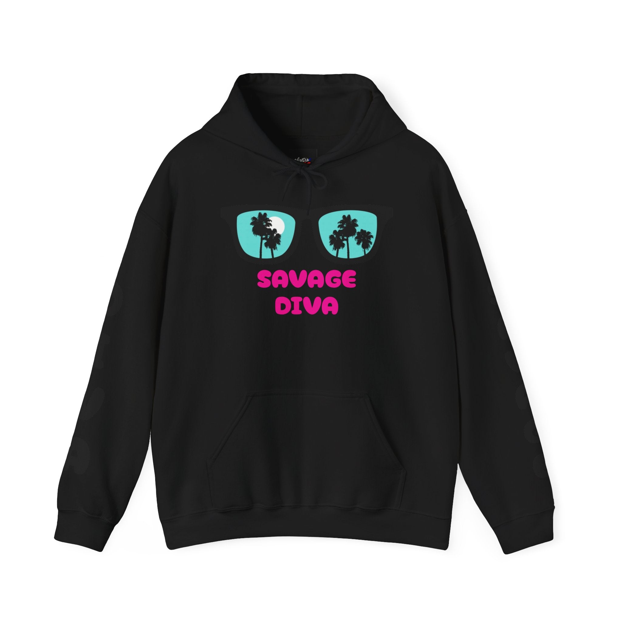 Savage Diva Vi-Hoodie — Retro Palm Sunglasses Graphic