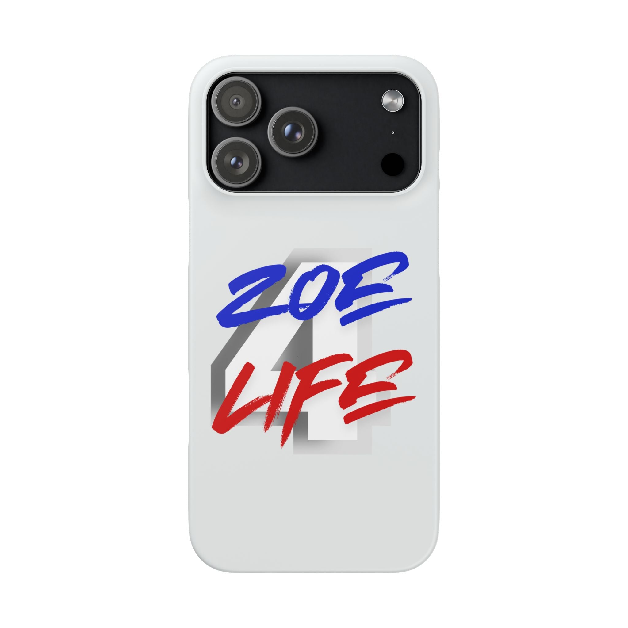 Zoe Life Phone Case - Bold Script Number 4 Snap Case