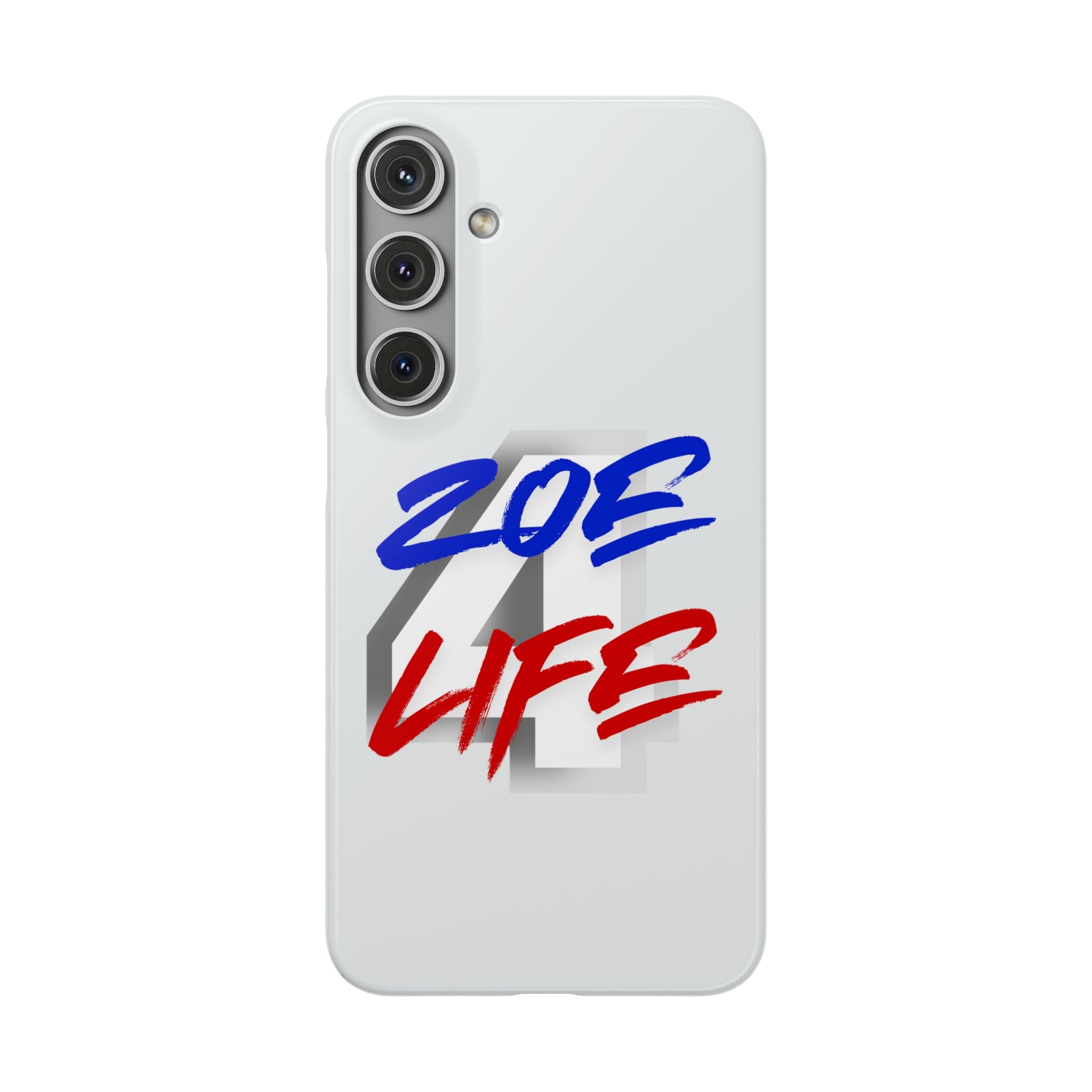 Zoe Life Phone Case - Bold Script Number 4 Snap Case