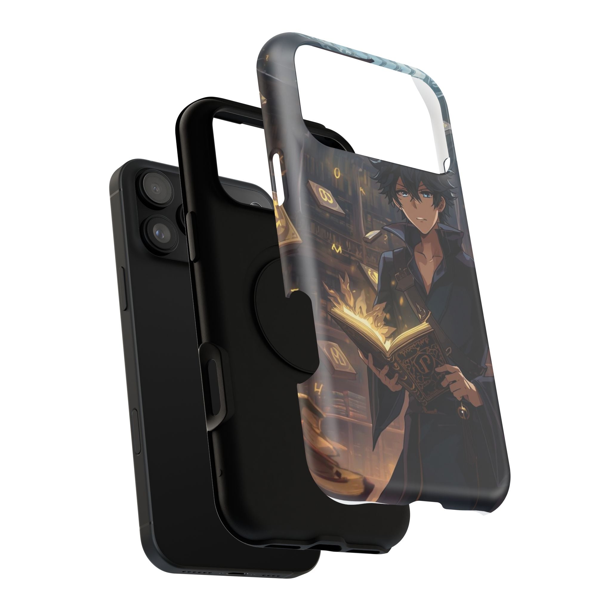 Vi-Anime Mystic Scholar Phone Case — Anime Magic Book Impact-Resistant Case