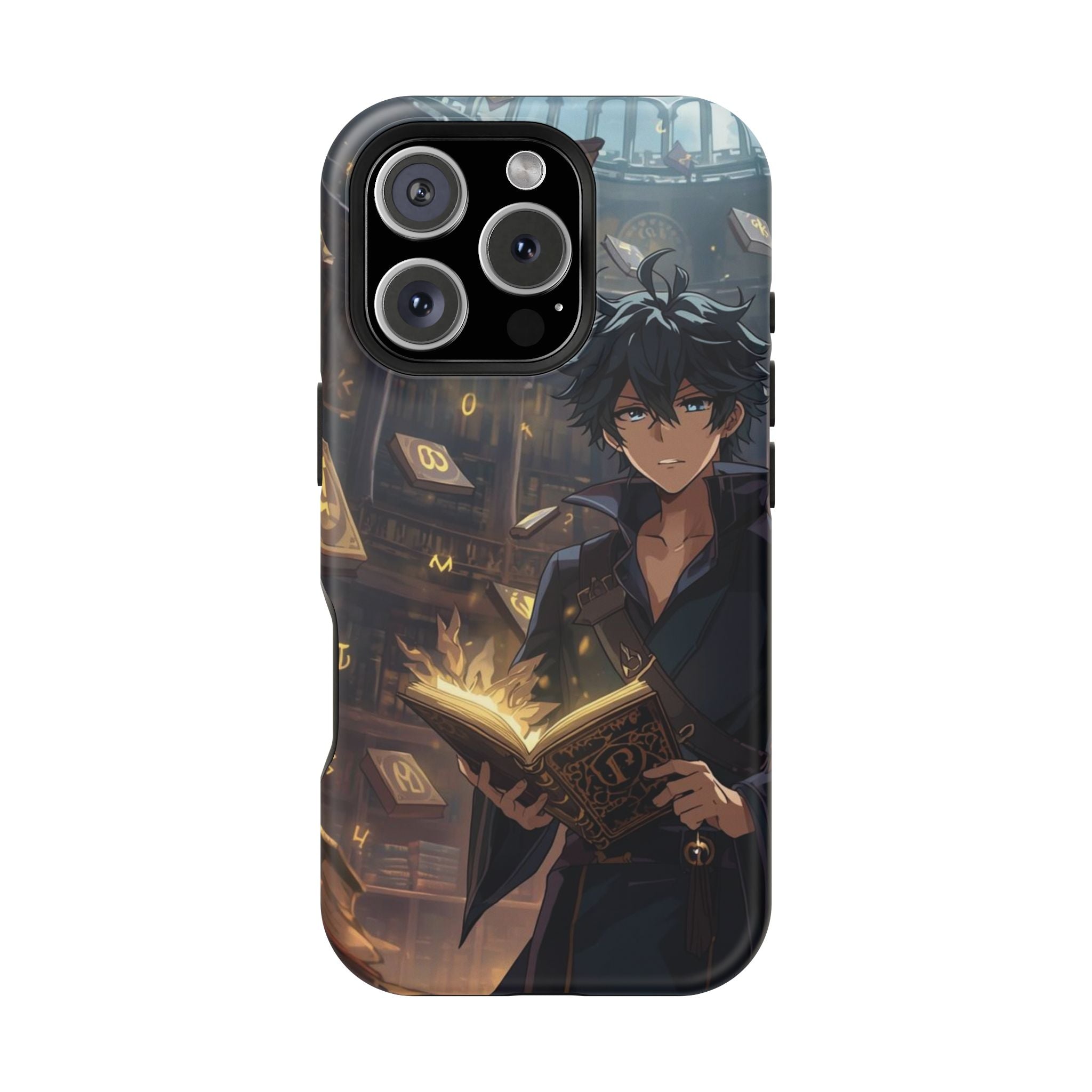 Vi-Anime Mystic Scholar Phone Case — Anime Magic Book Impact-Resistant Case