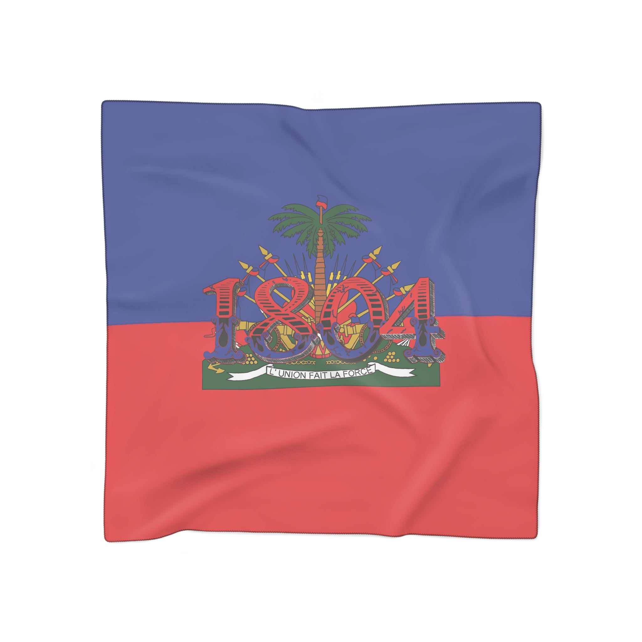 Haiti Flag Scarf with 1804 Crest