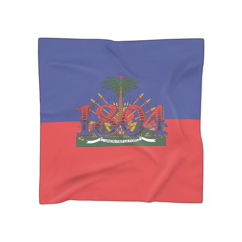 Haiti Flag Scarf with 1804 Crest