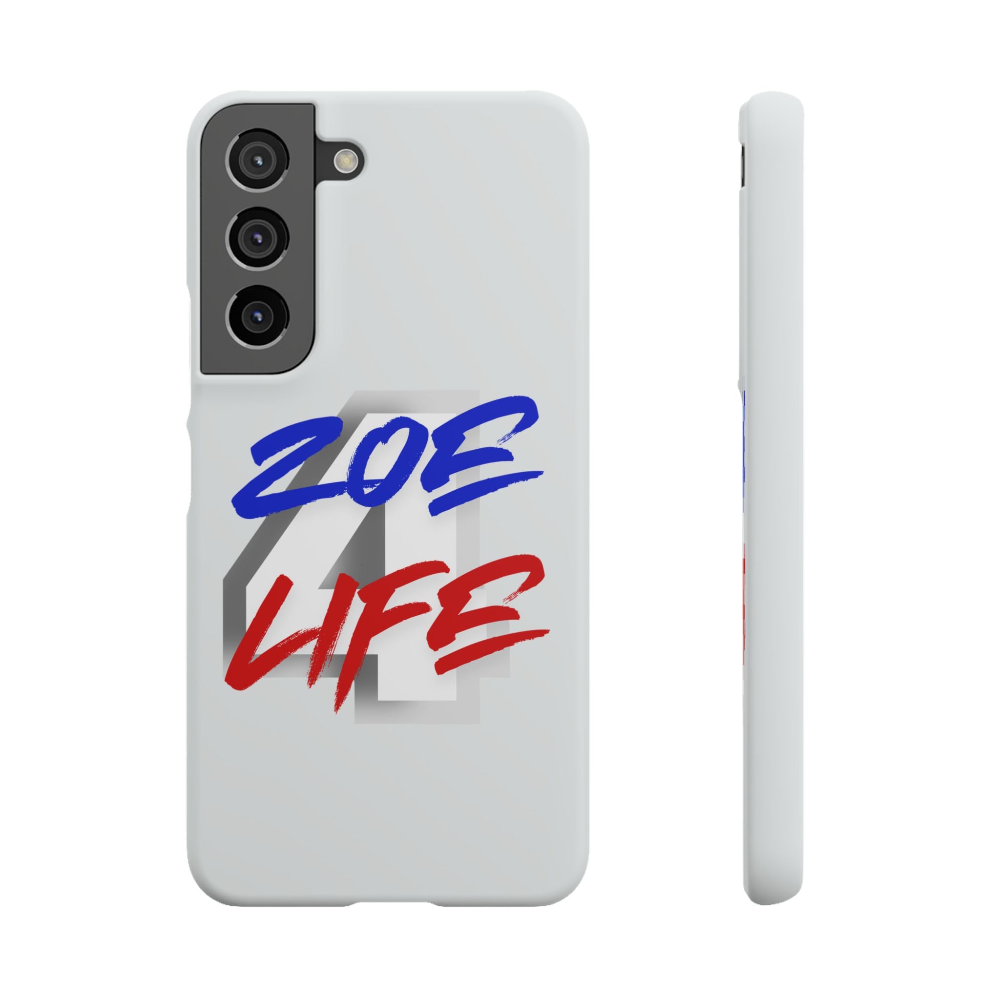 Zoe Life Phone Case - Bold Script Number 4 Snap Case