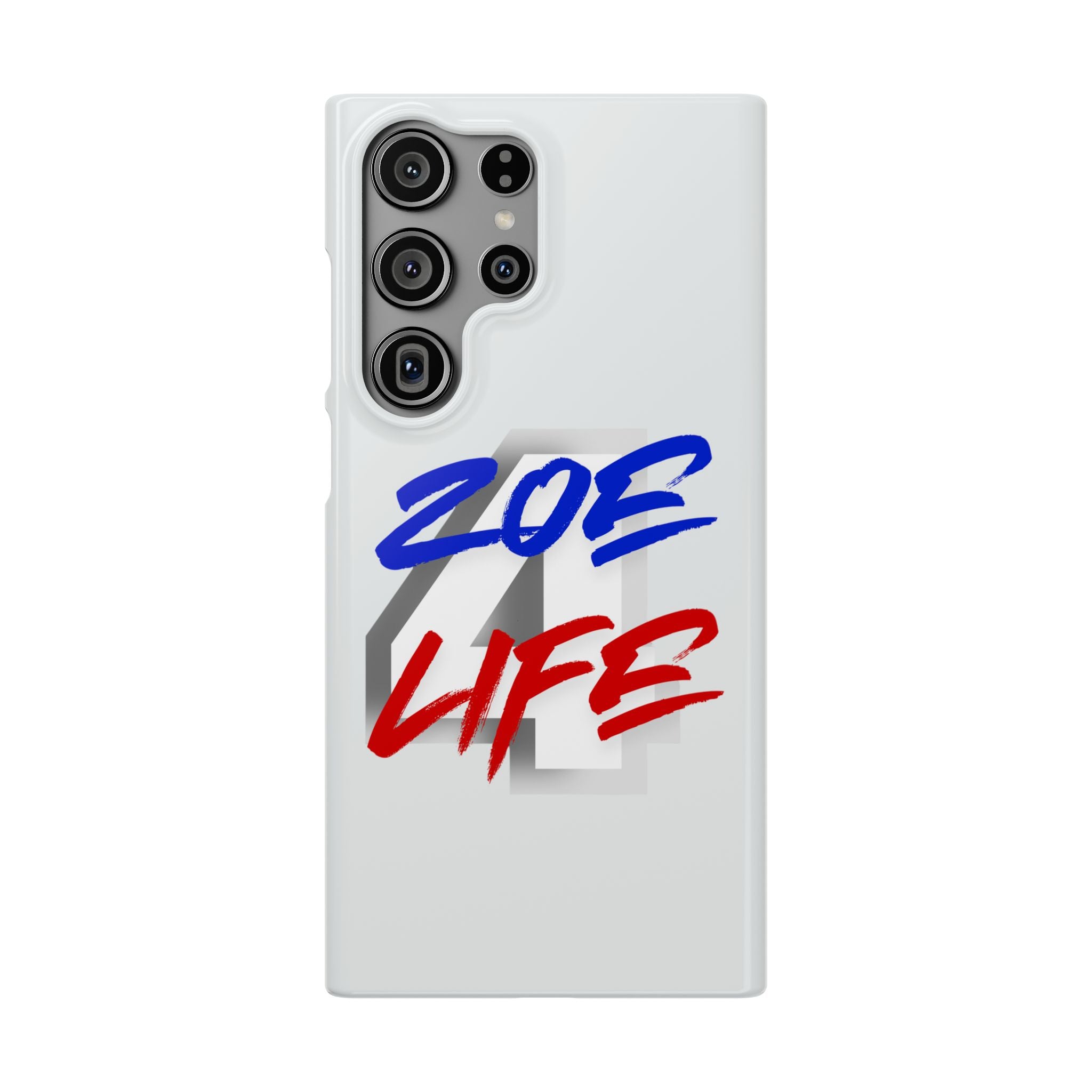 Zoe Life Phone Case - Bold Script Number 4 Snap Case