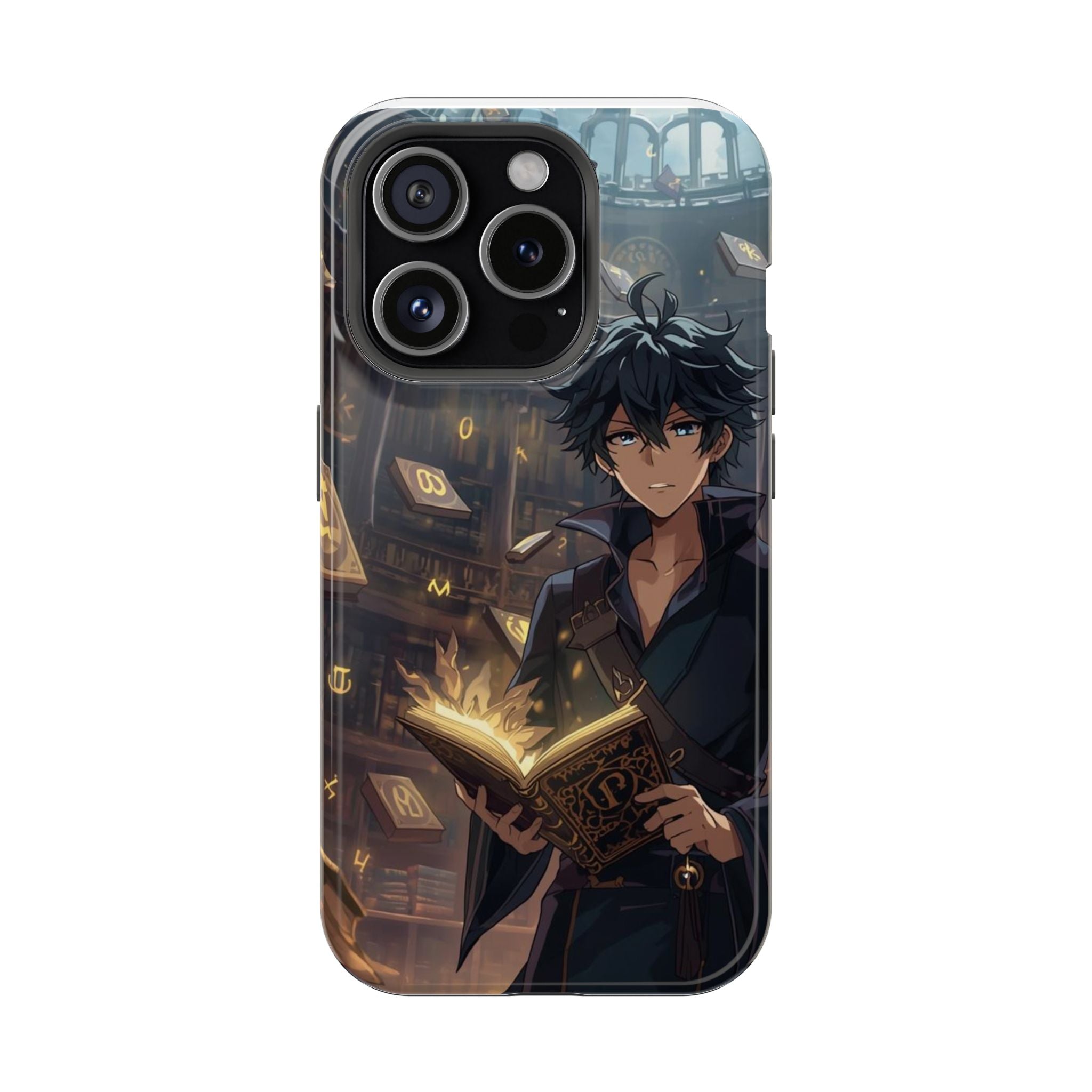 Vi-Anime Mystic Scholar Phone Case — Anime Magic Book Impact-Resistant Case