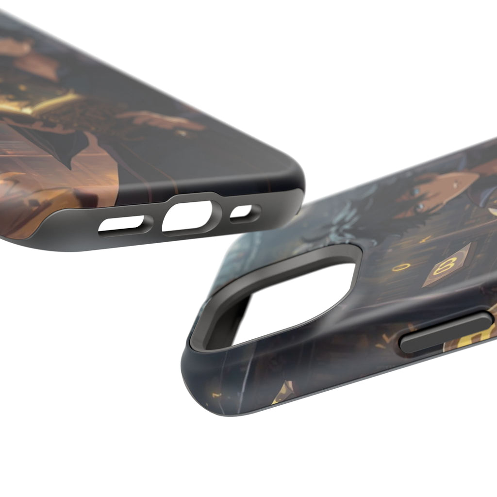 Vi-Anime Mystic Scholar Phone Case — Anime Magic Book Impact-Resistant Case