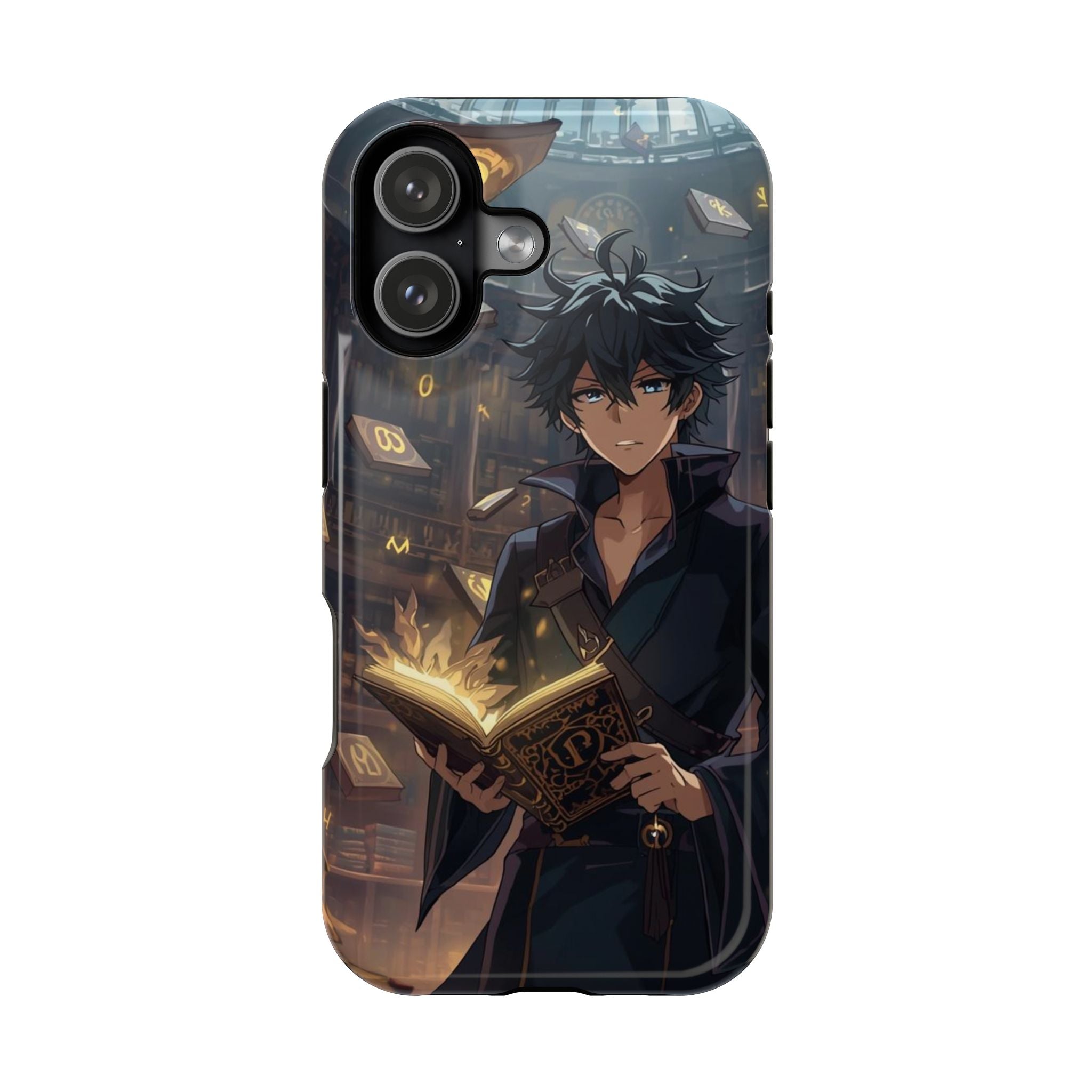 Vi-Anime Mystic Scholar Phone Case — Anime Magic Book Impact-Resistant Case