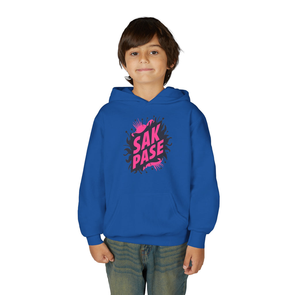 Little Vi Vi-Hoodie — Pink “SAK PASE” Creole Splash Graphic