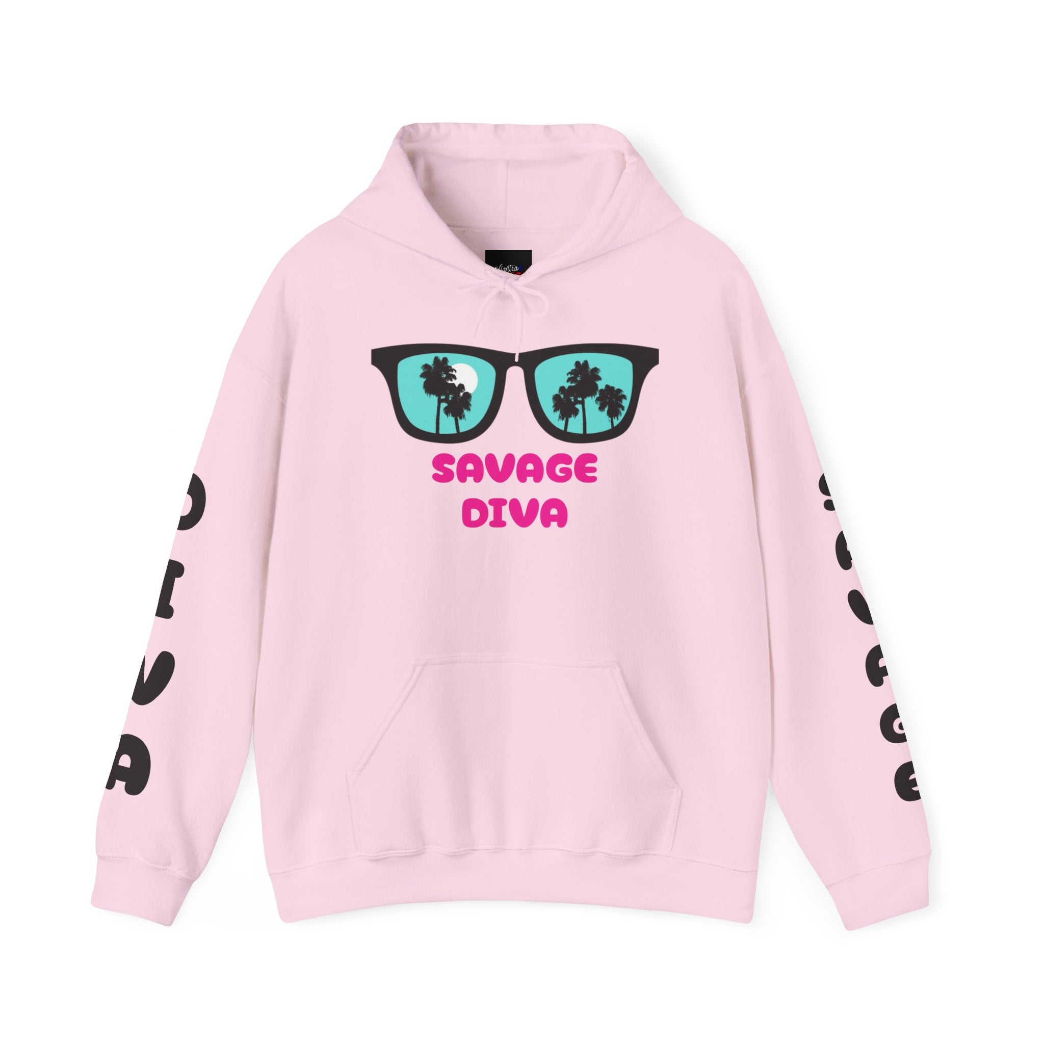 Savage Diva Vi-Hoodie — Retro Palm Sunglasses Graphic