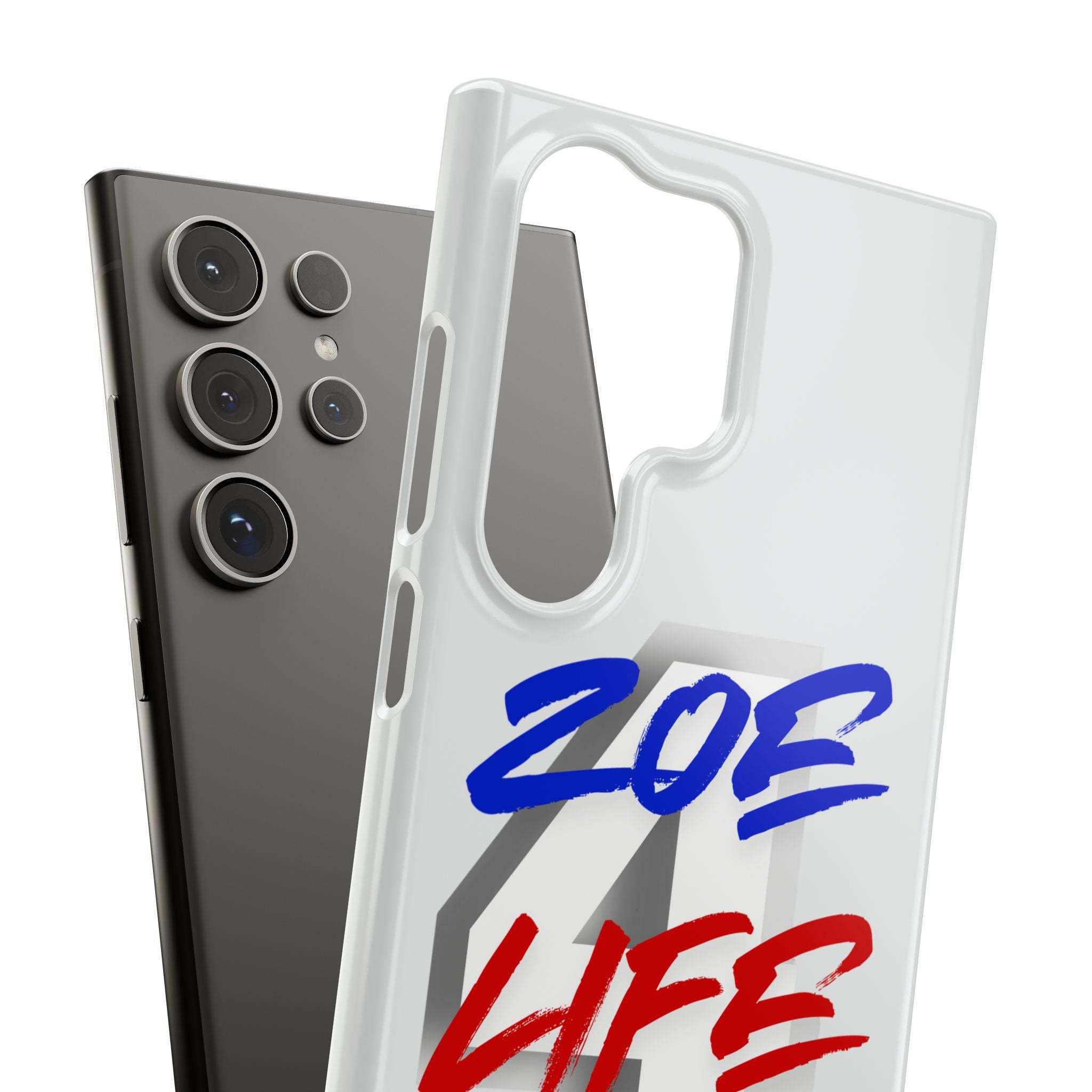 Zoe Life Phone Case - Bold Script Number 4 Snap Case