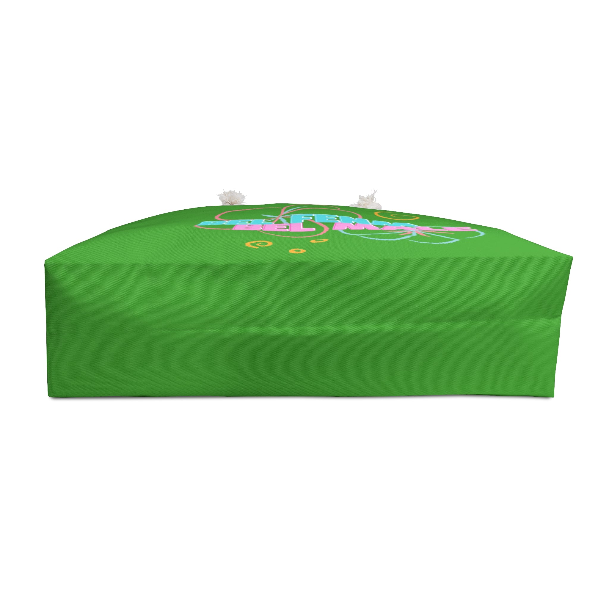 Tropical French Phrase Weekender Bag — 'Bel Famn Bel Malé' Floral Travel Tote l