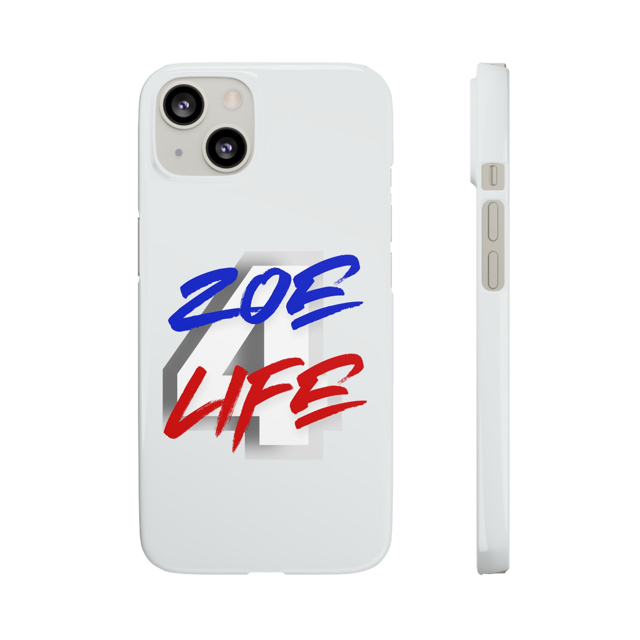 Zoe Life Phone Case - Bold Script Number 4 Snap Case