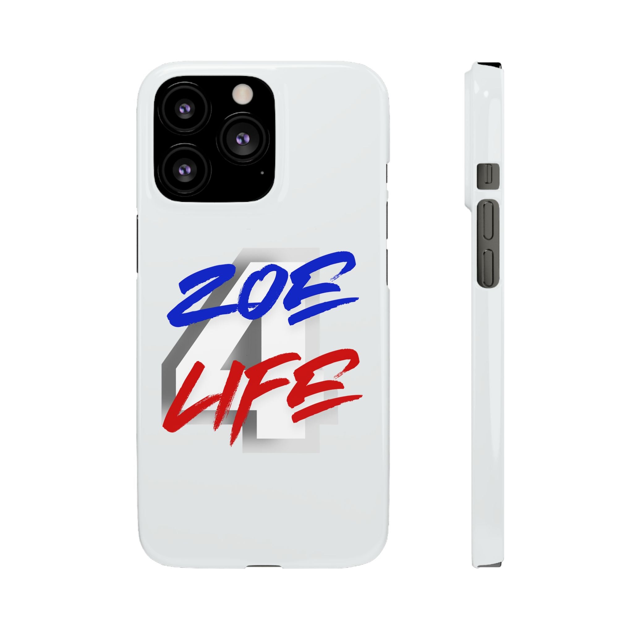 Zoe Life Phone Case - Bold Script Number 4 Snap Case
