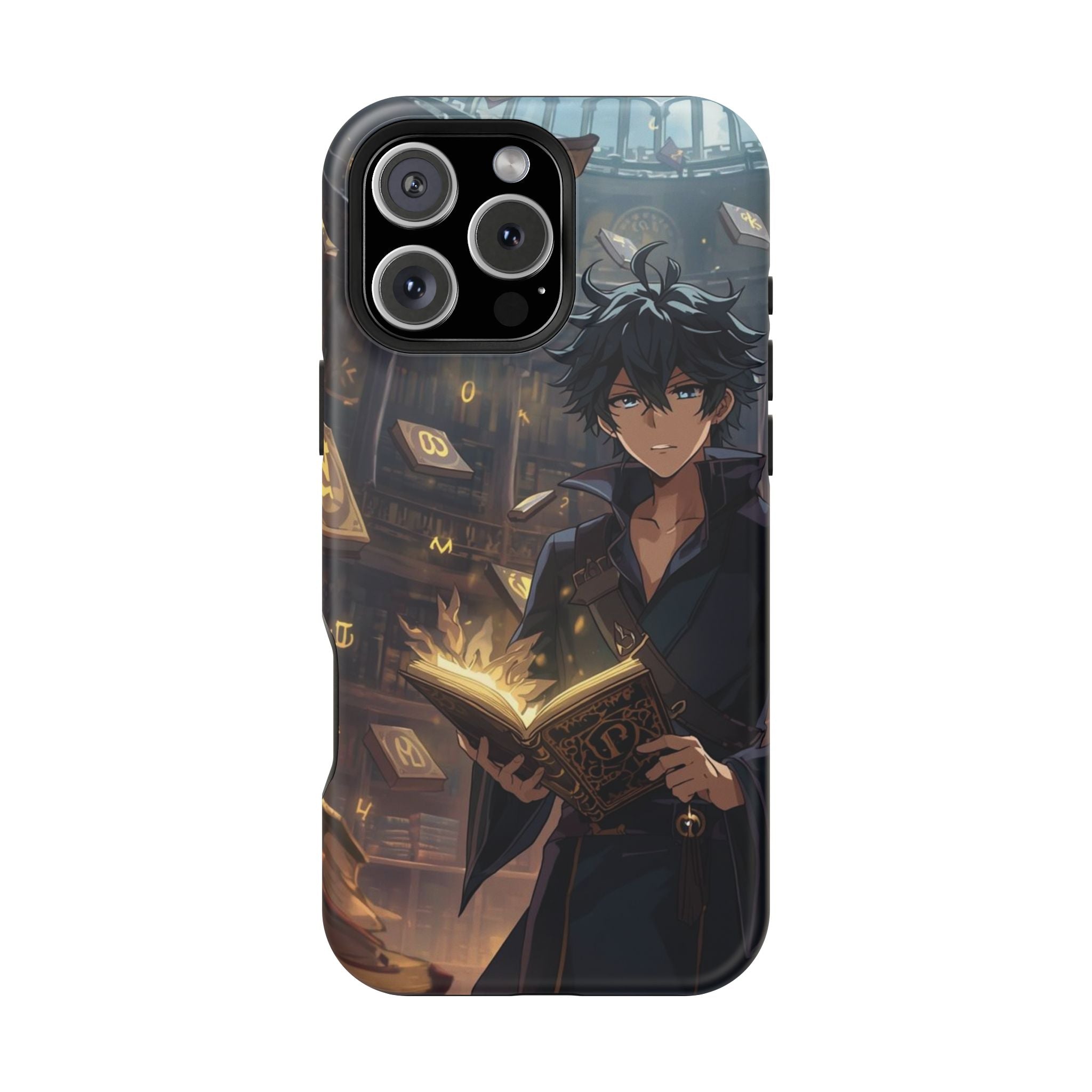 Vi-Anime Mystic Scholar Phone Case — Anime Magic Book Impact-Resistant Case