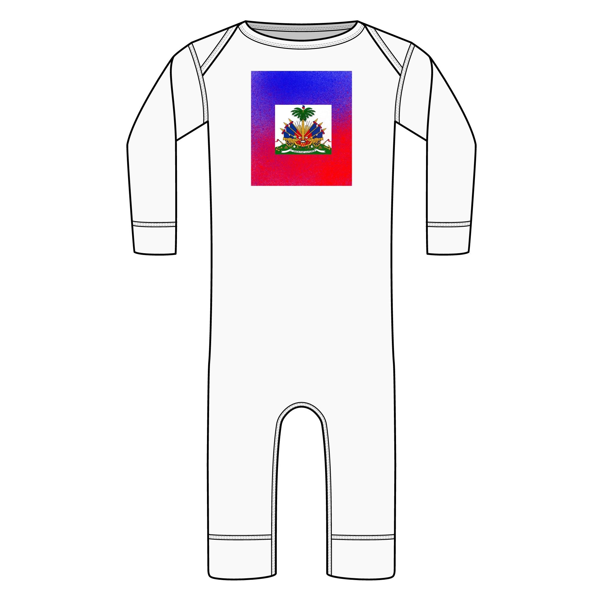 Little Vi - Haiti Flag Infant Bodysuit