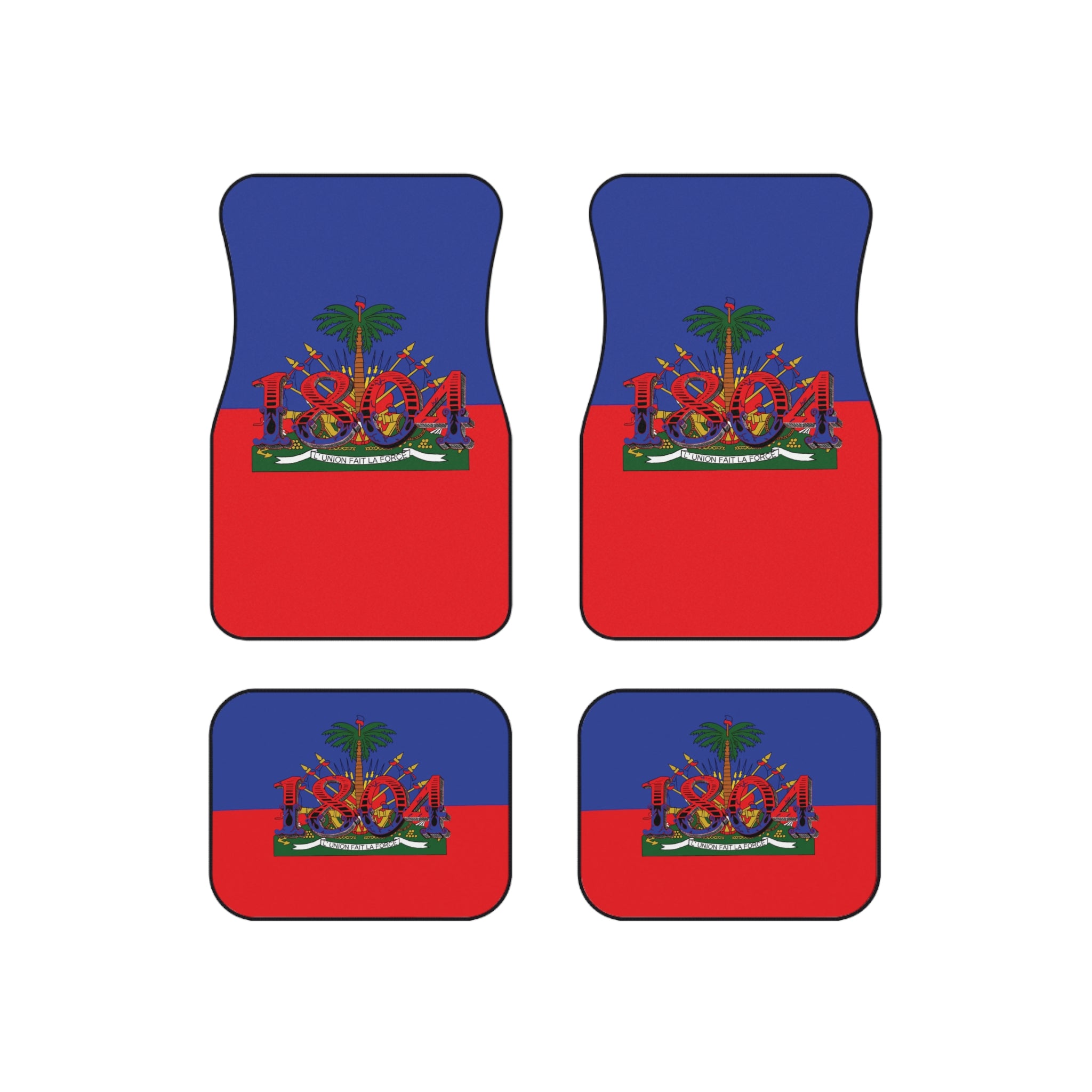 Haiti 1804 Flag Car Floor Mats (Set of 4) - Patriotic Auto Accessories
