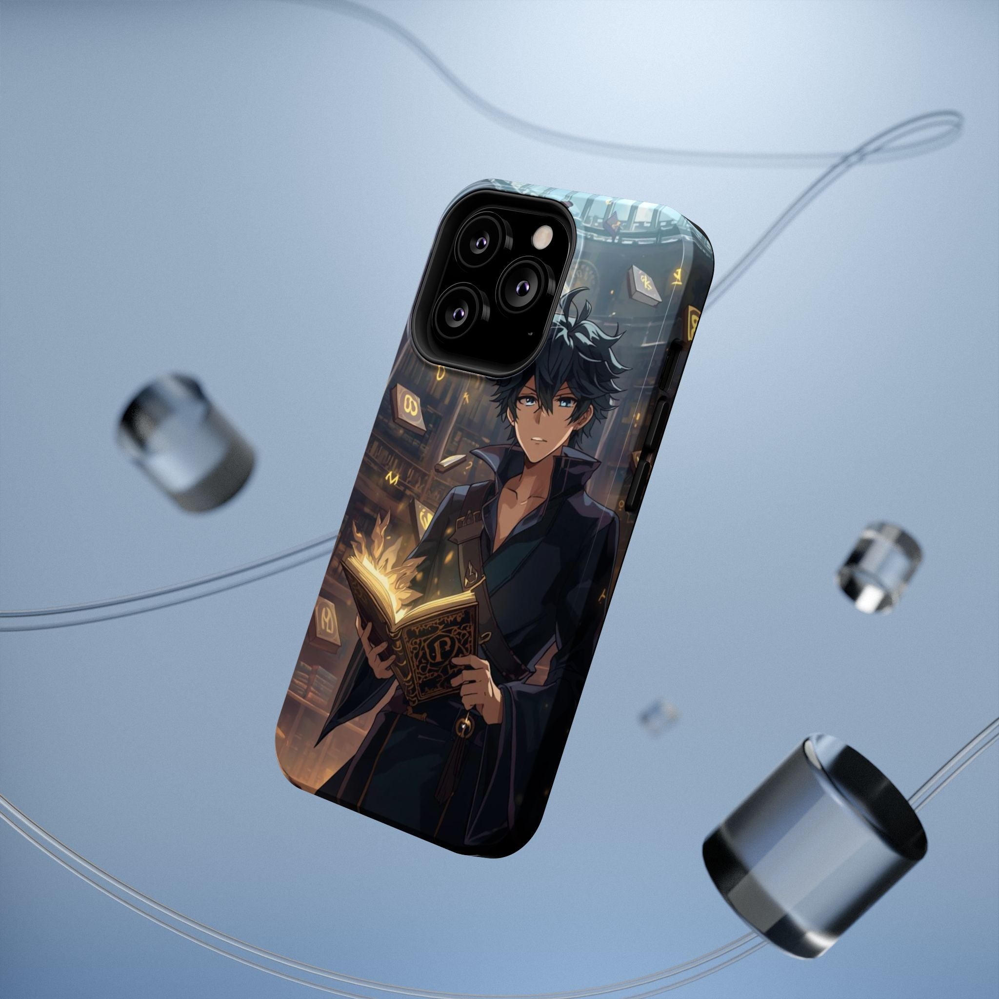 Vi-Anime Mystic Scholar Phone Case — Anime Magic Book Impact-Resistant Case