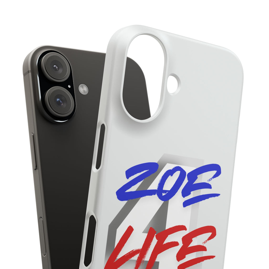 Zoe Life Phone Case - Bold Script Number 4 Snap Case