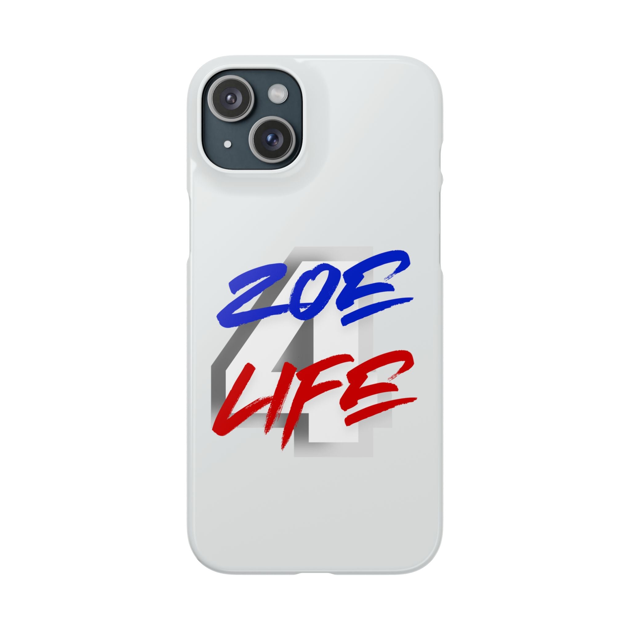 Zoe Life Phone Case - Bold Script Number 4 Snap Case